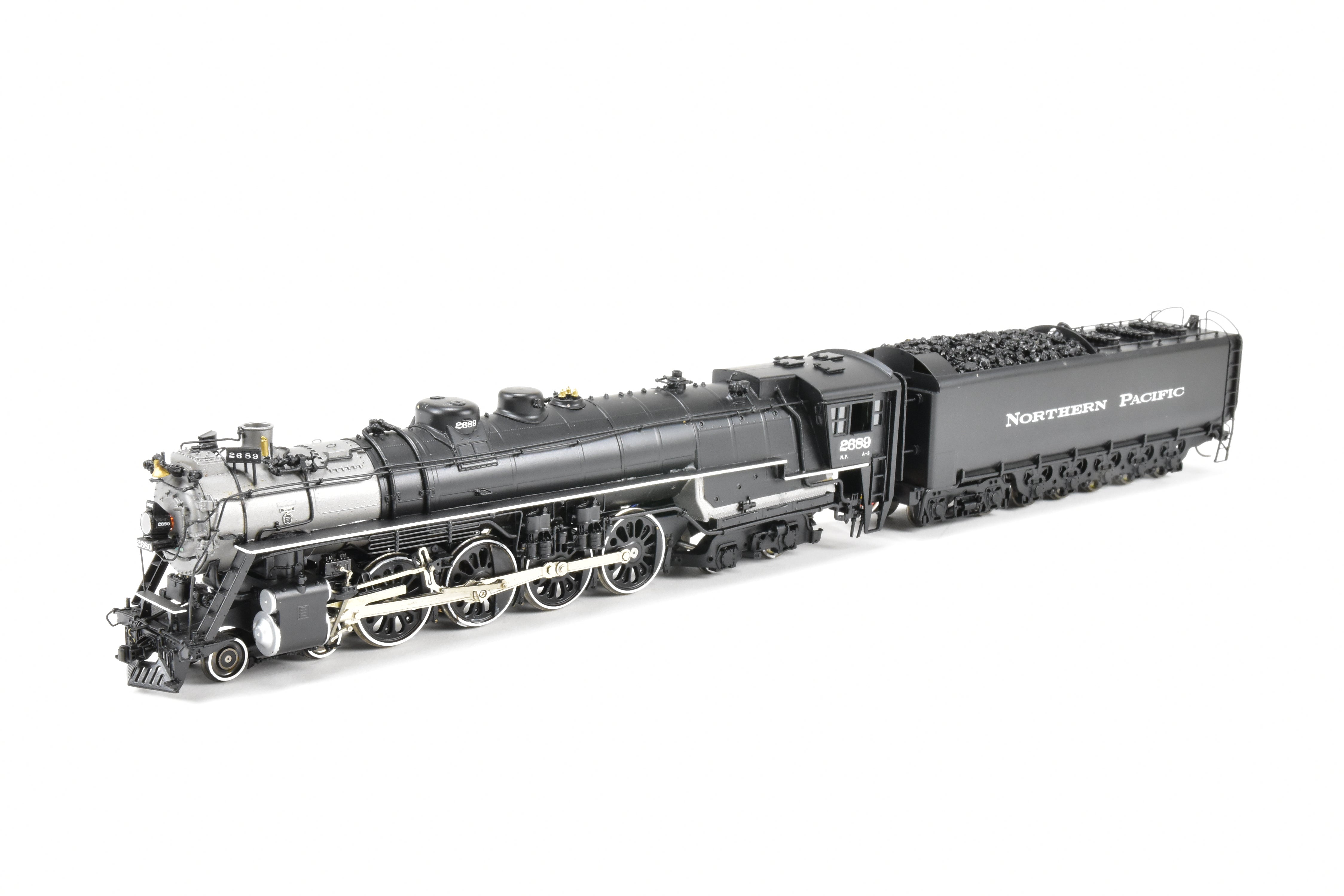 HO Scale Brass Northern Pacific A-5 4-8-4 FP #2689 Black Model with QSI DCC & Sound