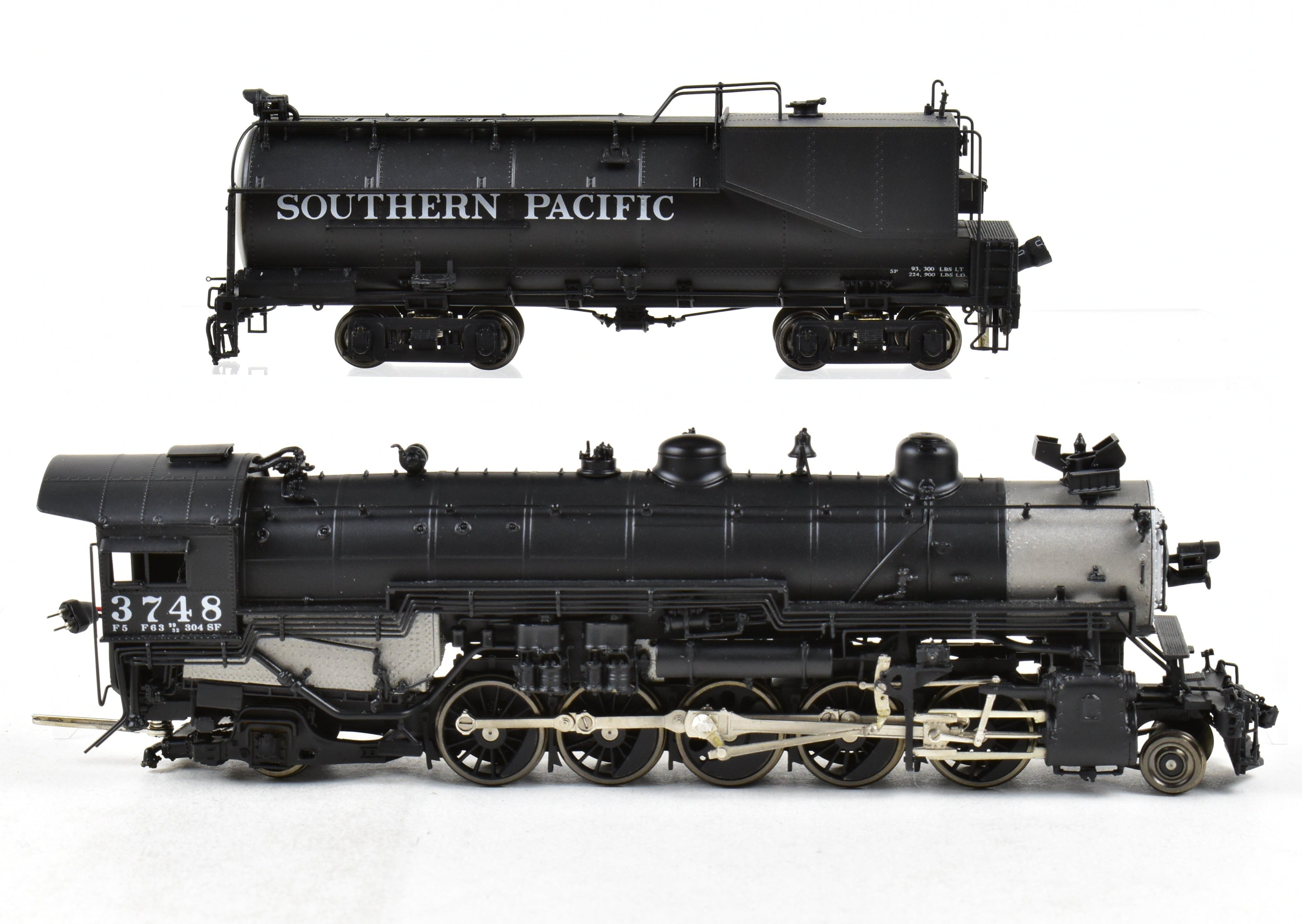 HO Scale Brass Sunset Models Southern Pacific F-5 2-10-2 Steam Locomotive Model Factory Painted No. 3748