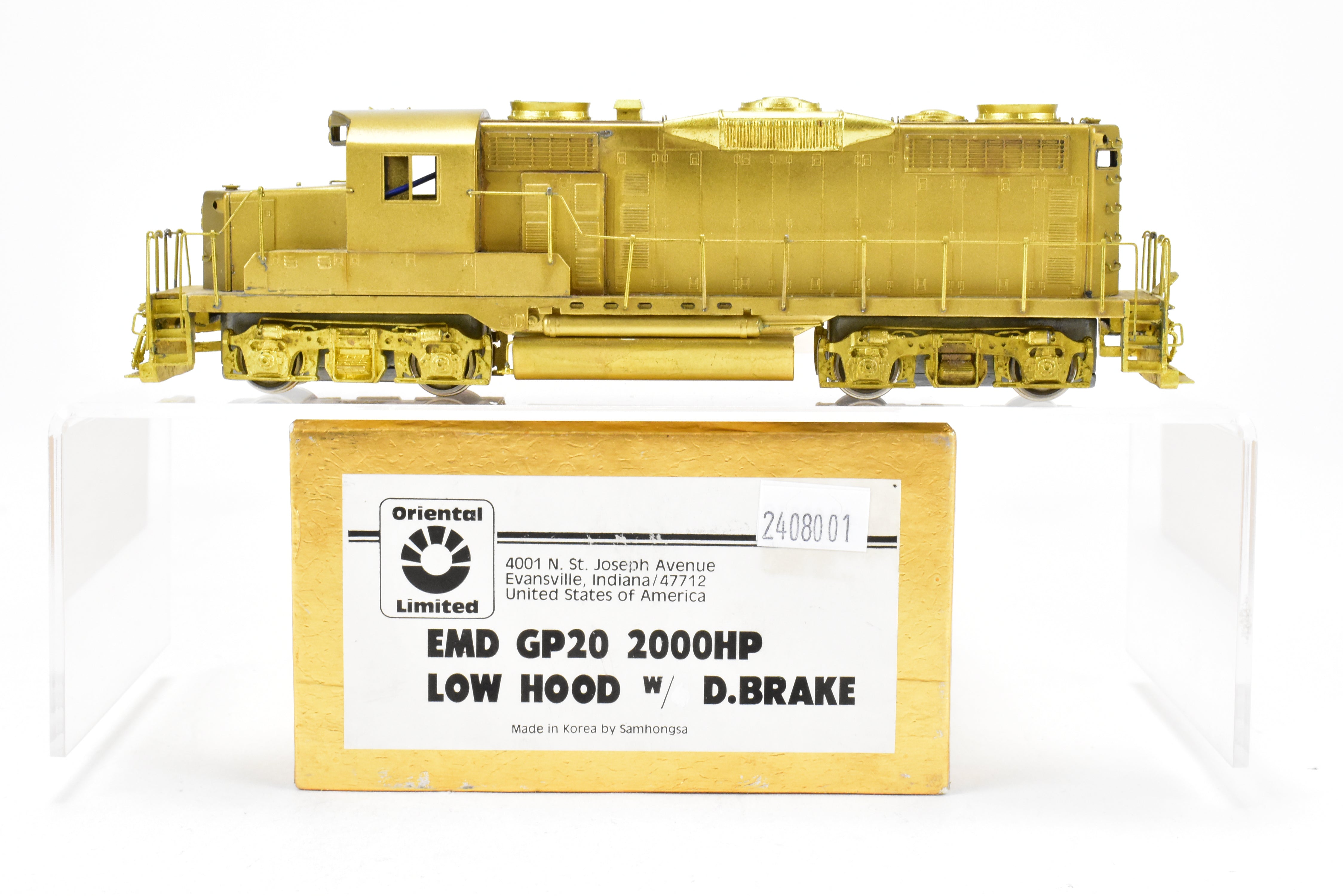 HO Scale Brass Oriental Limited EMD GP20 2000 HP Low Hood w/Dynamic Brake (AS-IS)