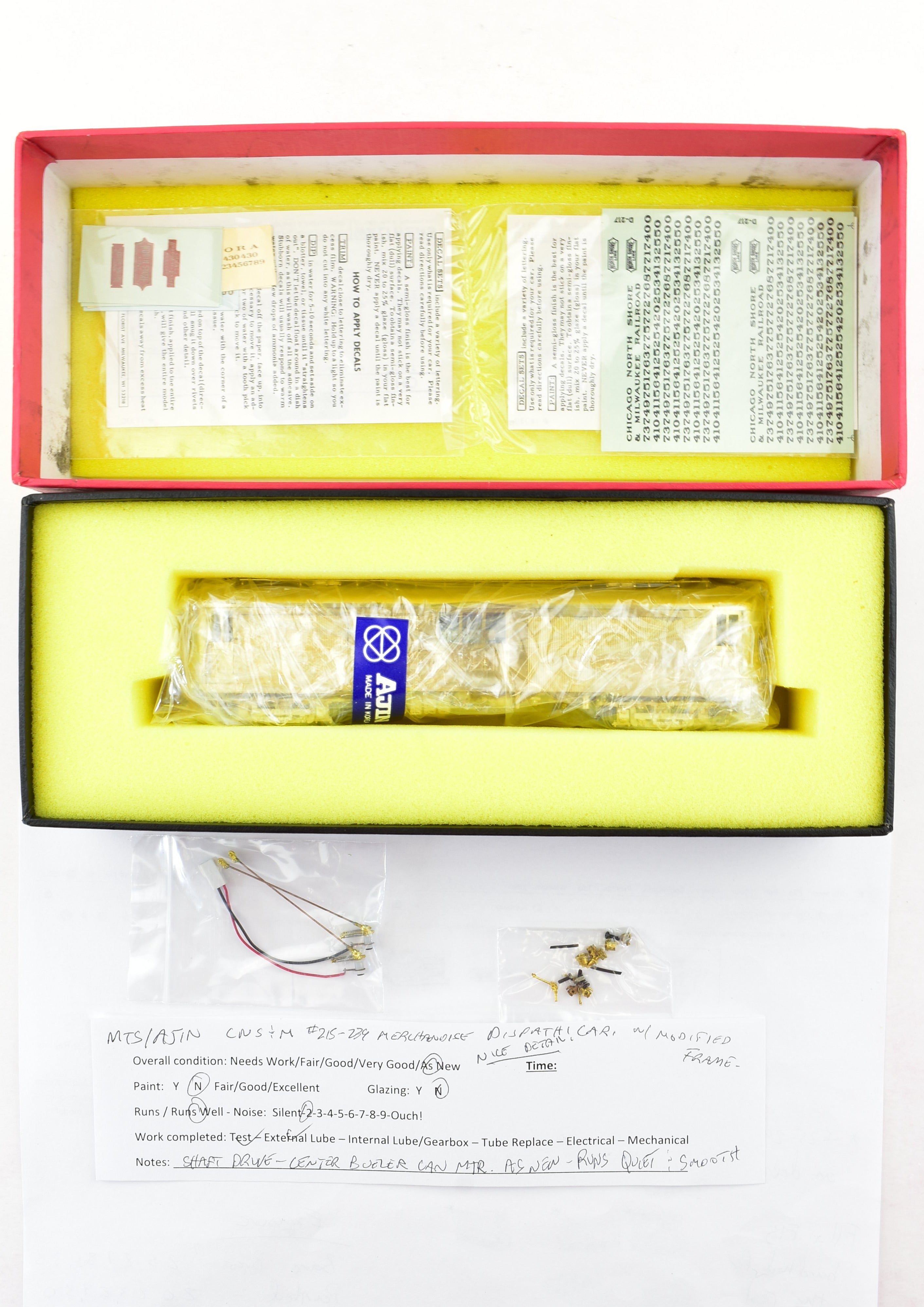 High - Quality HO Scale Brass Merchandise Dispatch Car by MTS Imports - North Shore Line MD Model