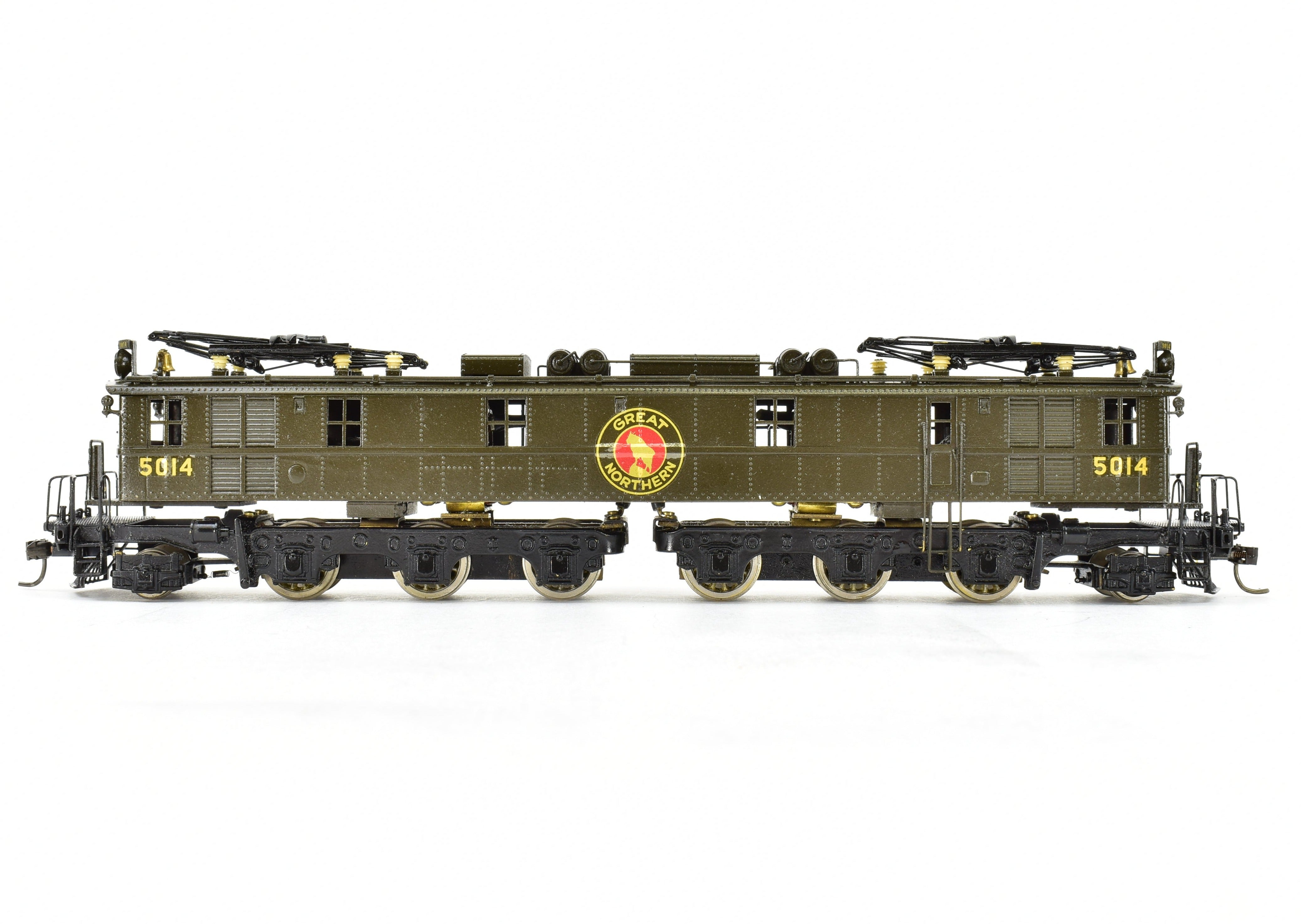 HO Scale Brass Max Gray Great Northern Y - 1 Electric Locomotive with Custom Green Paint, Model CP No. 5014