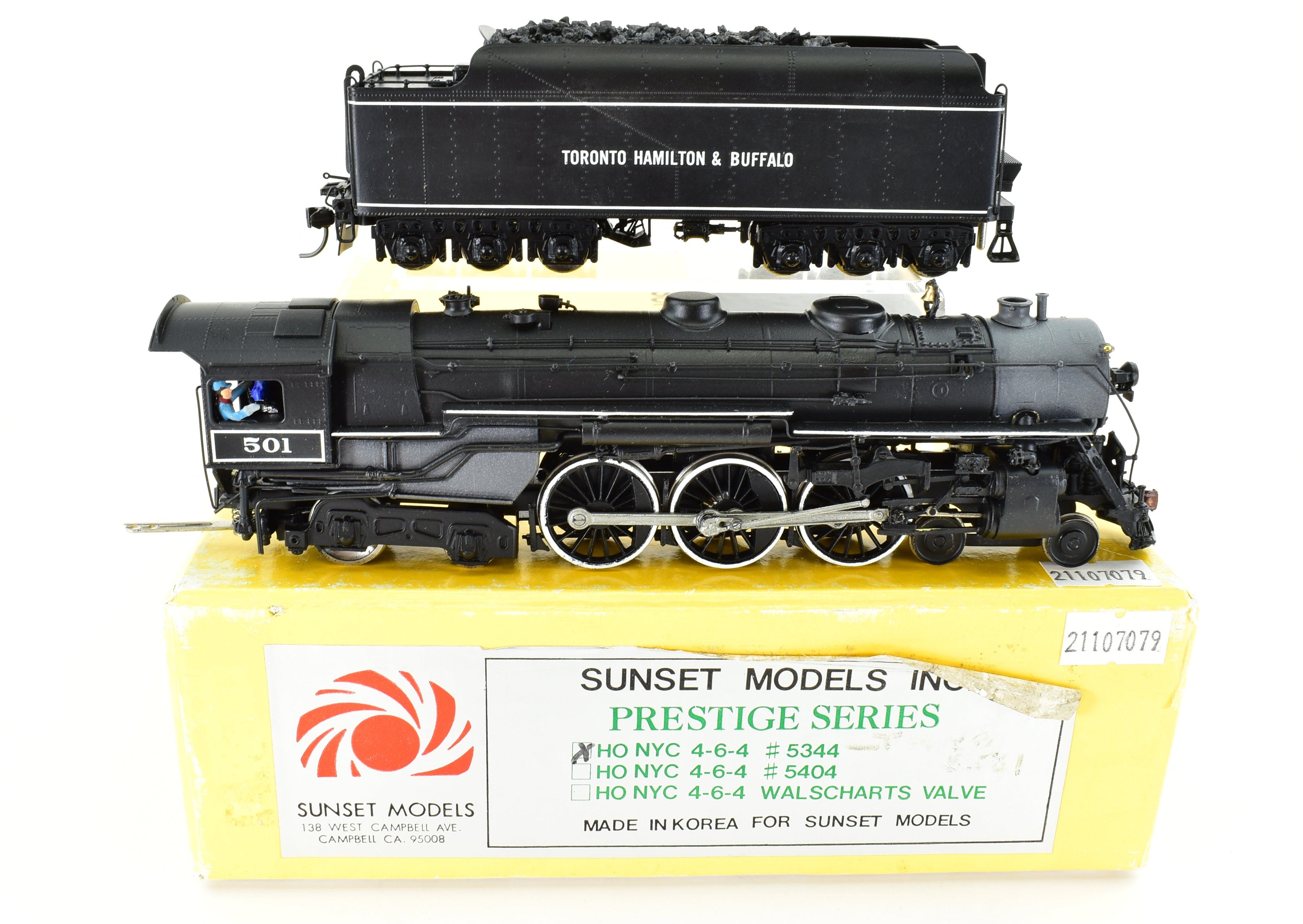 HO Scale Brass Sunset Models TH&B - Toronto Hamilton & Buffalo NYC J - 1e 4 - 6 - 4 Steam Locomotive Custom Painted Model