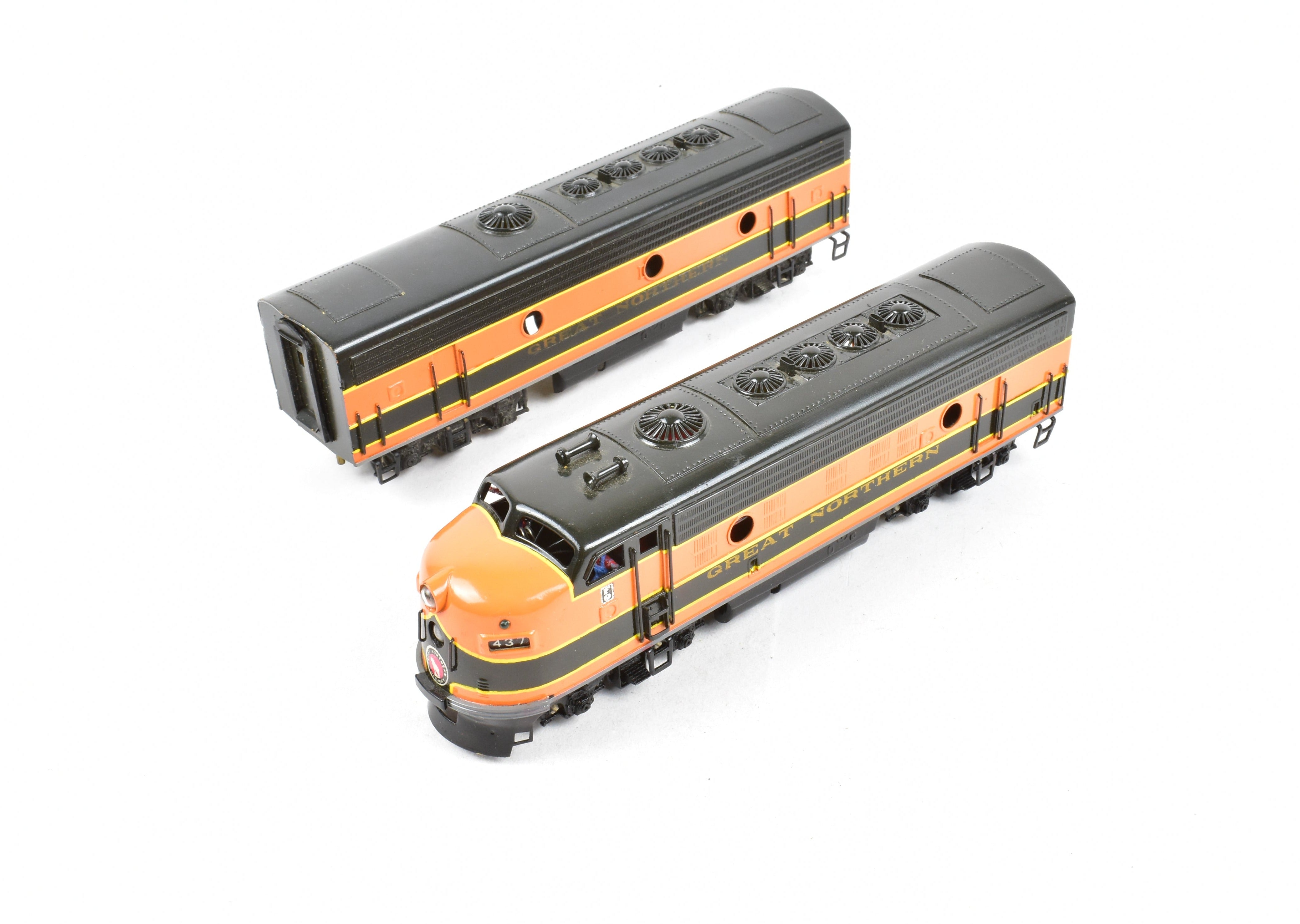 HO Scale Brass Tenshodo Great Northern F7 A/B Pair Factory-Painted Models