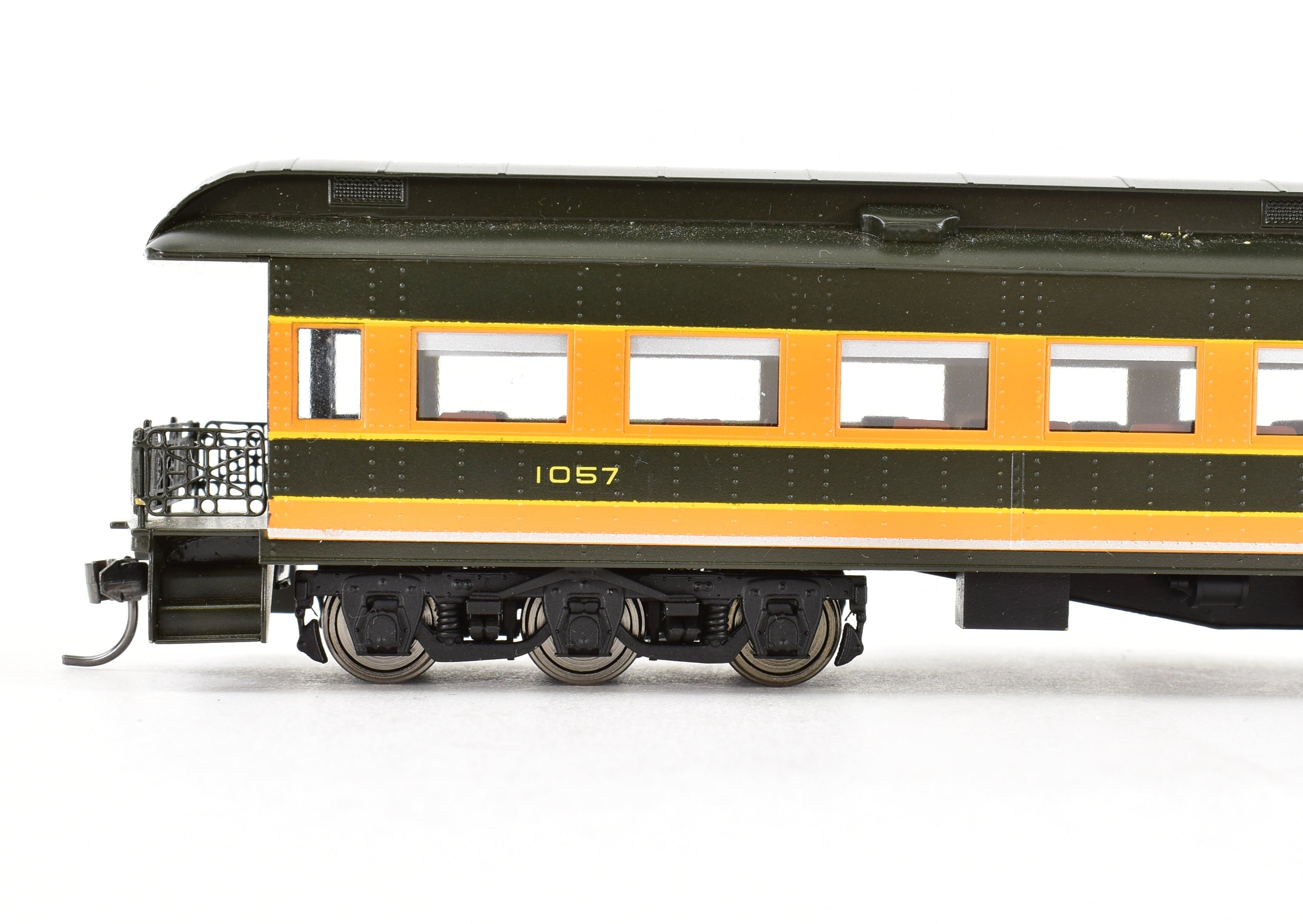 HO Scale Custom - Painted Brass Lambert Great Northern Cafe Lounge Observation Model with Interior Details