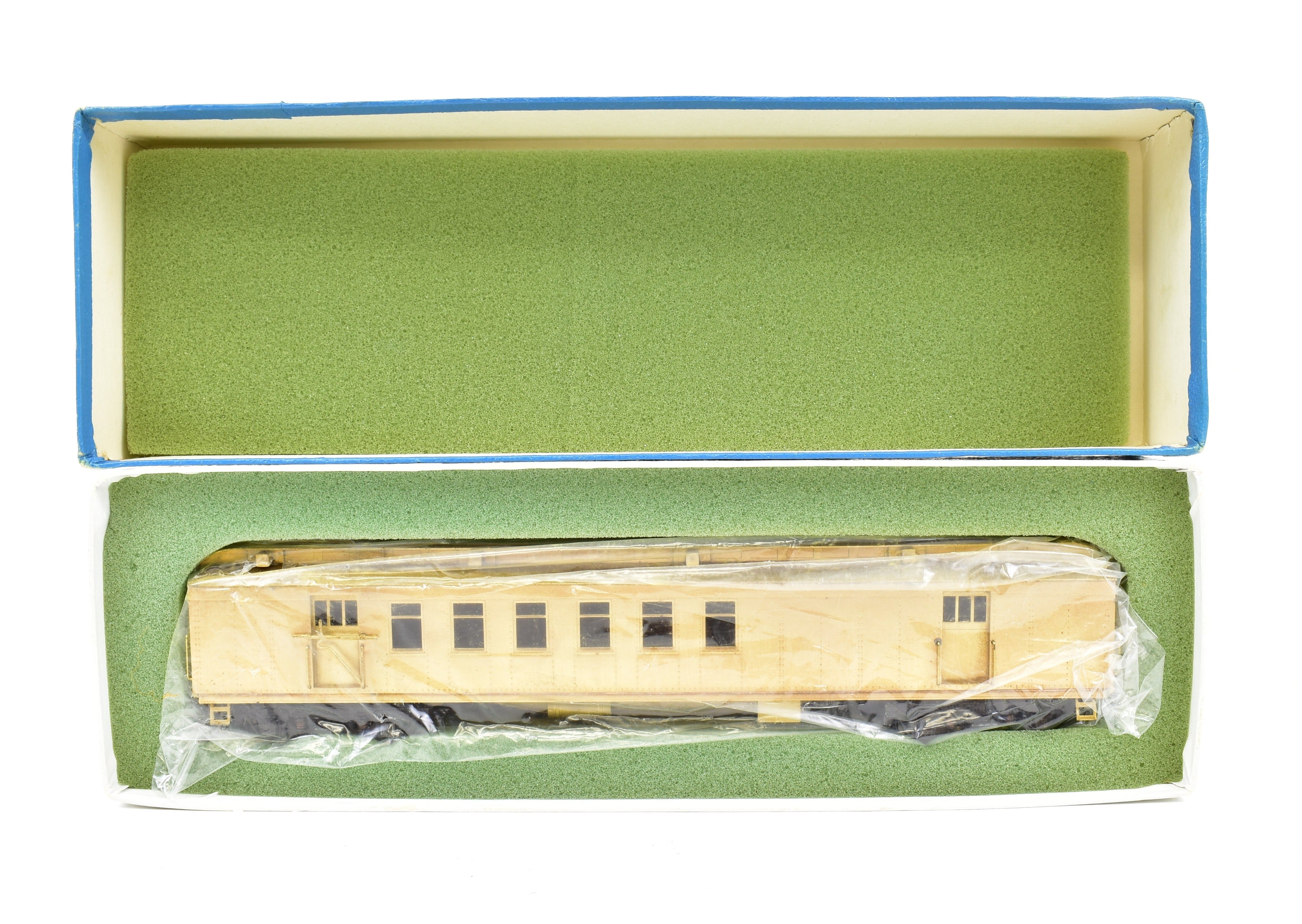 HO Scale Brass Lambert ATSF - Santa Fe Heavyweight Railway Post Office (RPO) Car Equipped with Central Valley Trucks for Model Trains