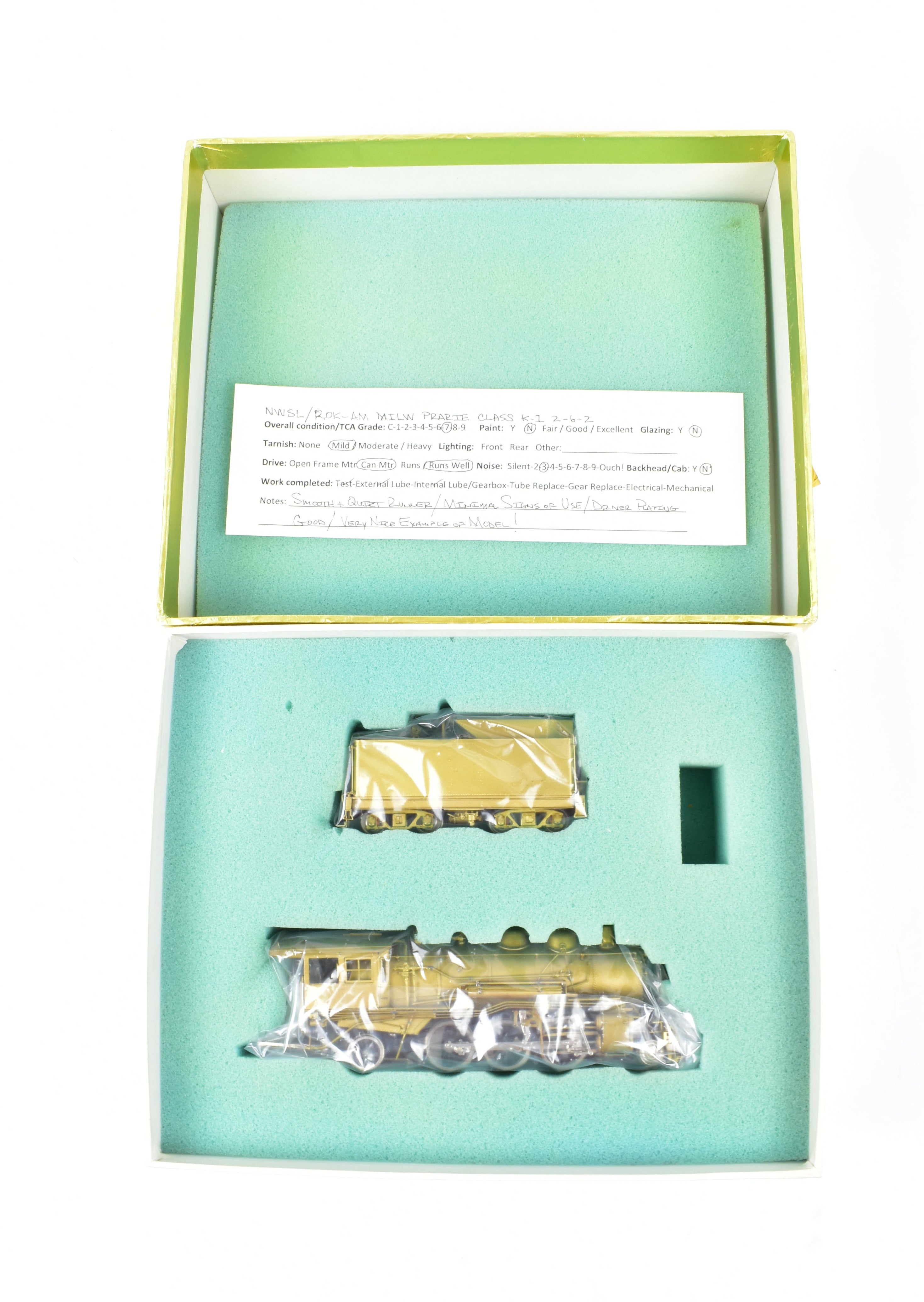 HO Scale Brass Model Train - NorthWest Short Line MILW - Milwaukee Road Class K - 1 2 - 6 - 2 Prairie Locomotive Replica