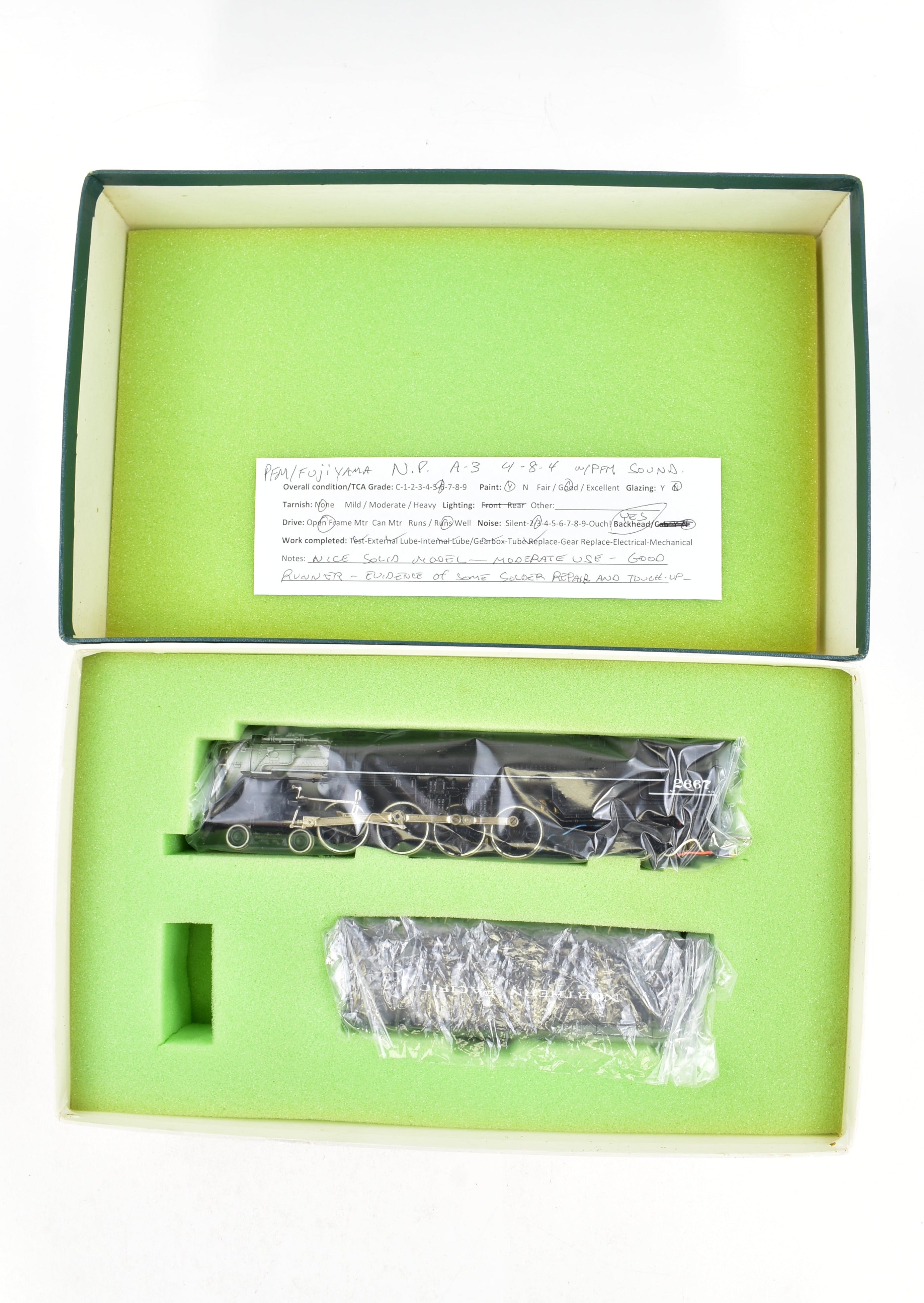 HO Scale Brass PFM Model Train - Fujiyama NP - Northern Pacific 4-8-4 Class A-3 1972 Run with PFM Sound, CP No. 2667