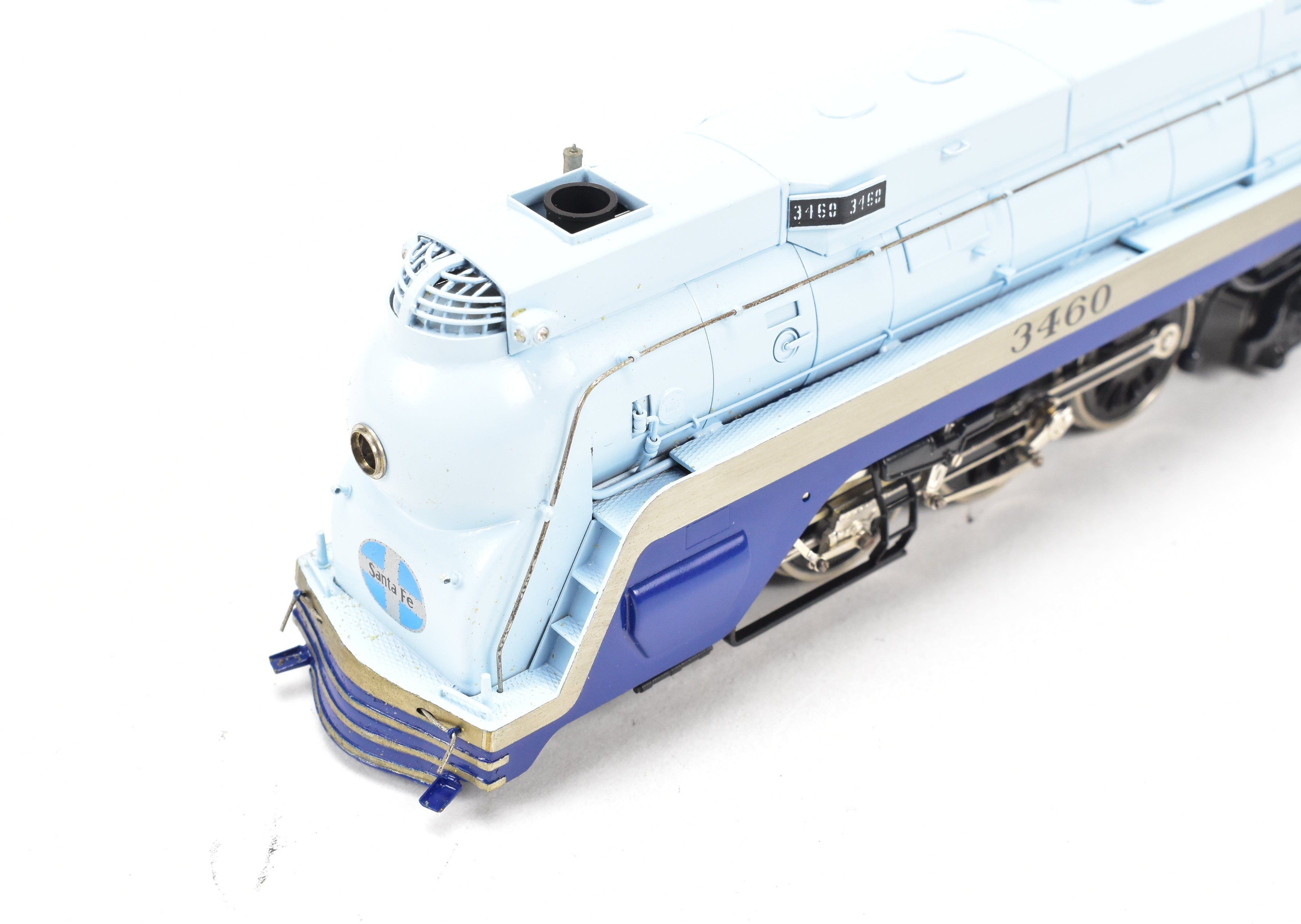 1974 HO Brass Tenshodo ATSF Santa Fe 4-6-4 No. 3460 Blue Goose Hudson Model