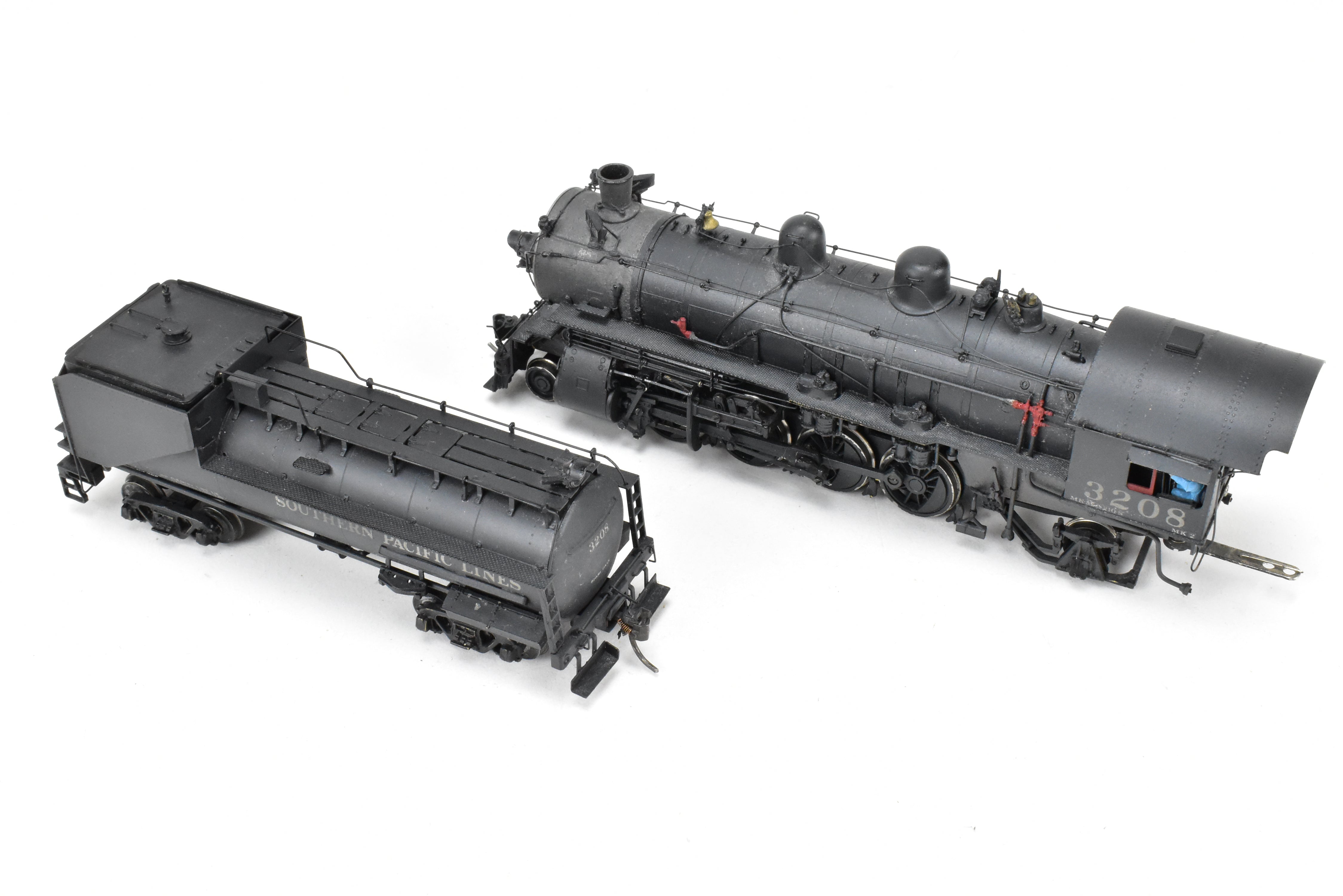 HO Brass Sunset Models SP - Southern Pacific MK - 2 2 - 8 - 2 CP #3208 with Light Weathering