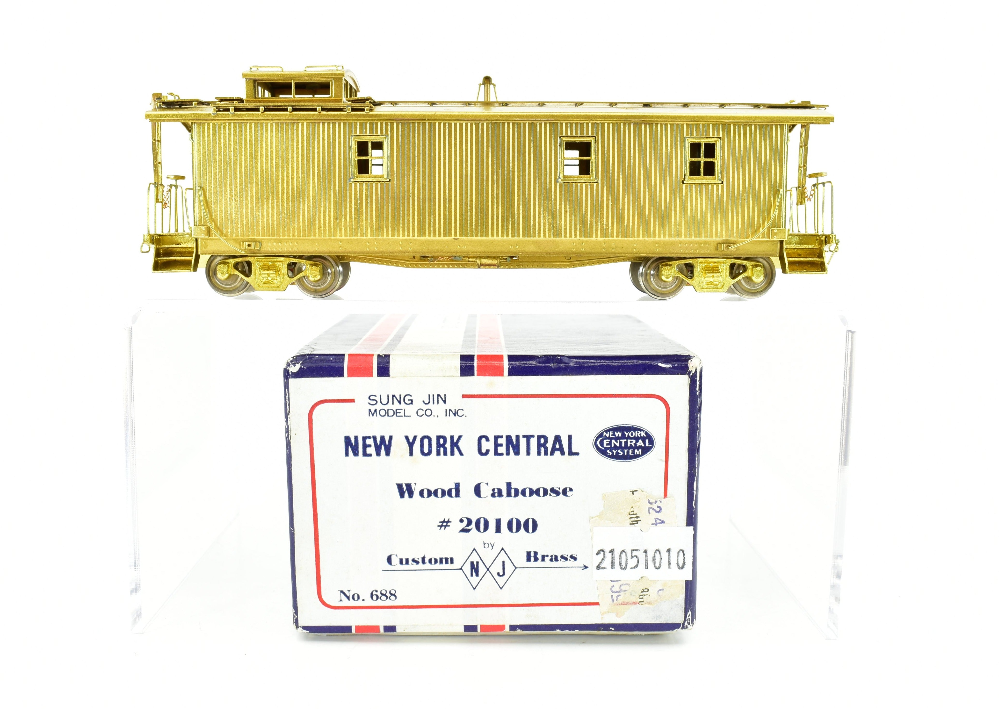 NJ Custom Brass #20100 Wood Caboose - New York Central, 1980s Model