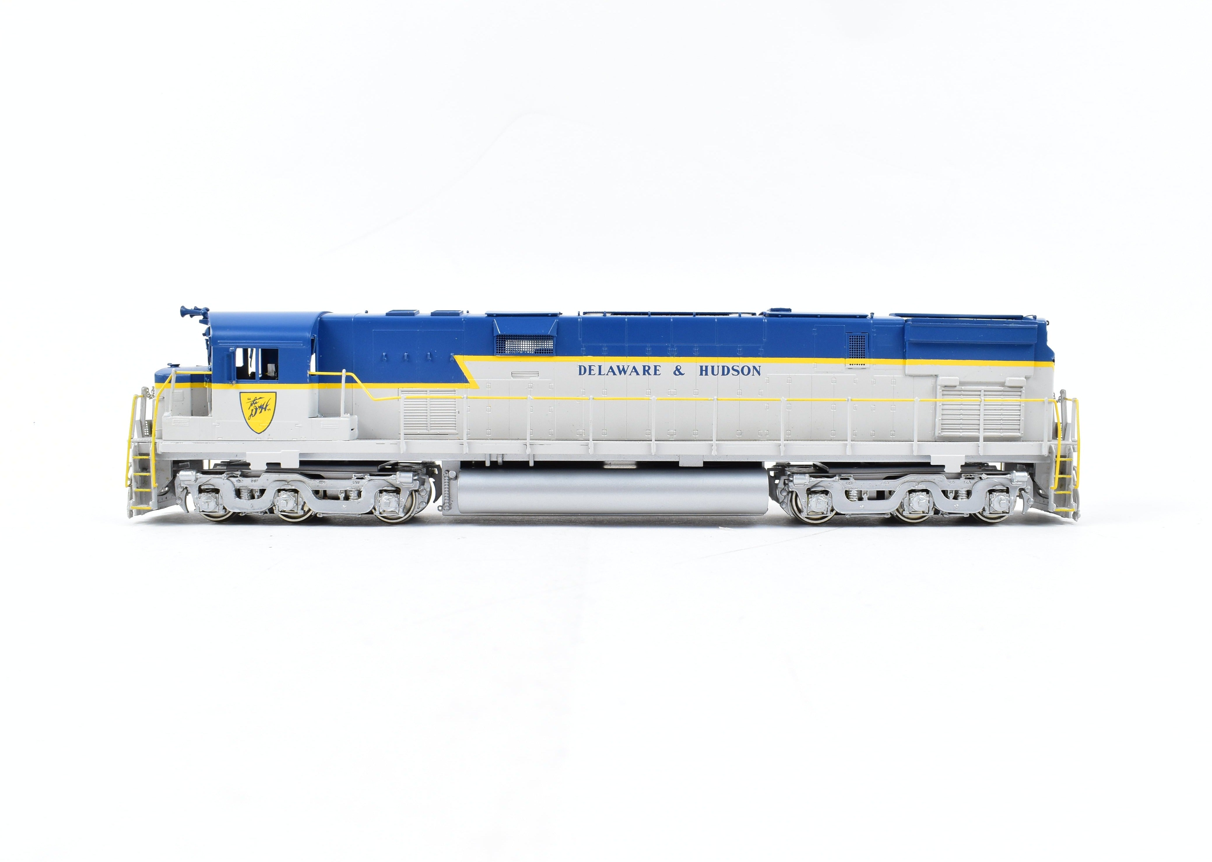 HO Scale Brass Delaware and Hudson C - 628 FP Locomotive Model in Blue/Grey Scheme by HO Brass Oriental Limited and Challenger Imports