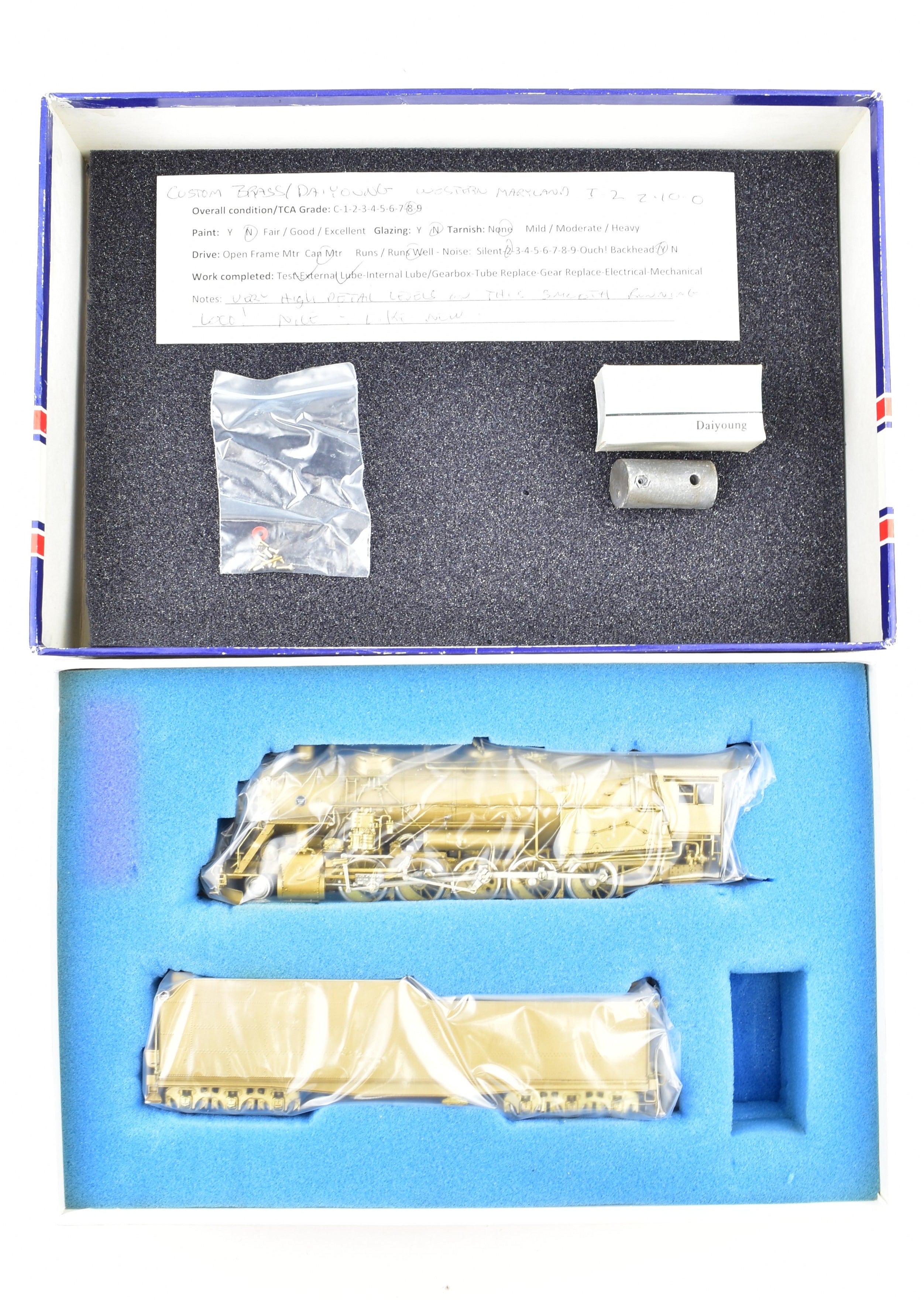 High - Quality HO Scale Brass Model Train - Western Maryland I - 2 2 - 10 - 0 Decapod, Custom - Built by NJ Custom Brass