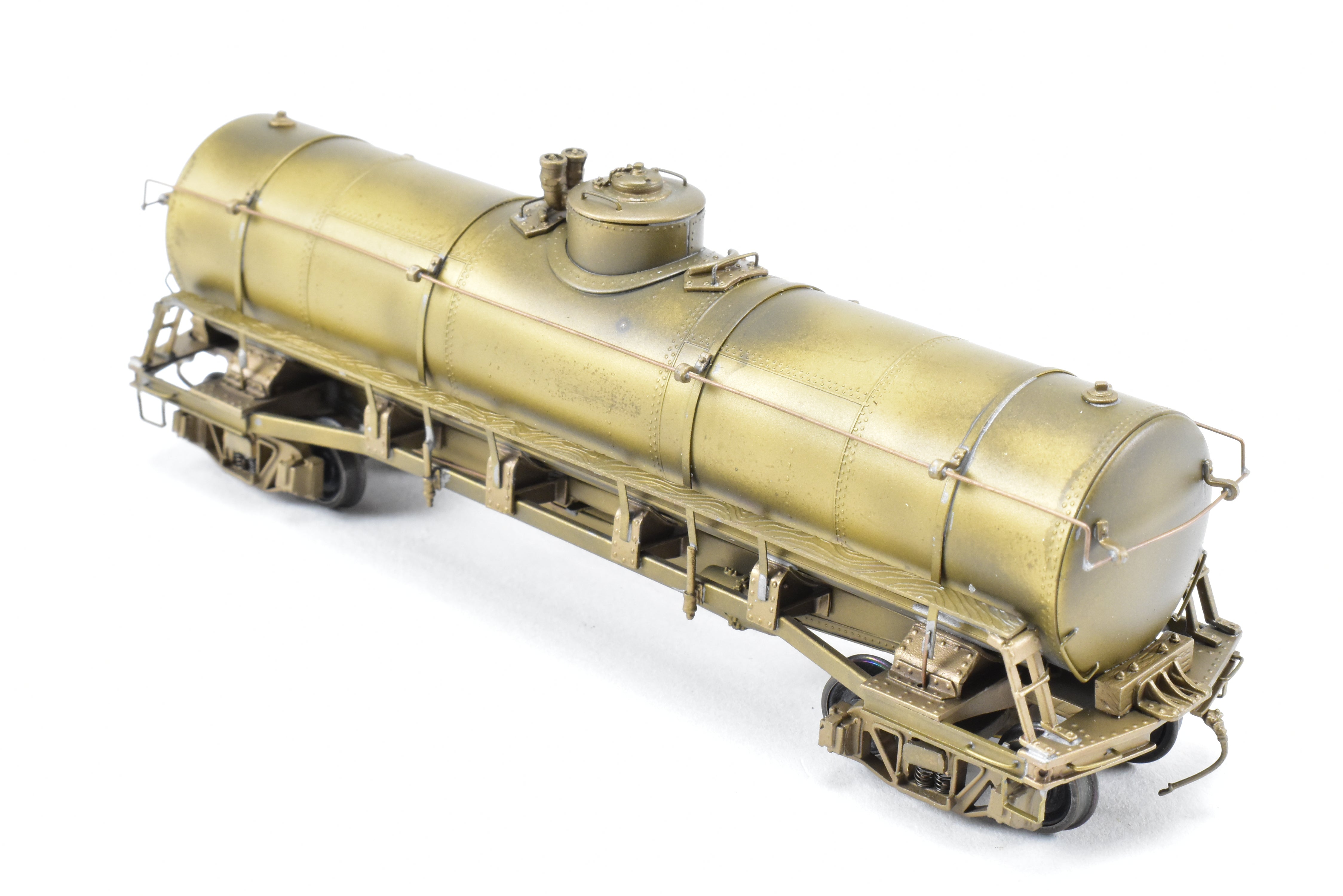 1989 HO Brass Pecos River ATSF - Santa Fe 10,500 Gallon TK - H Tank Car w/ Andrews Trucks