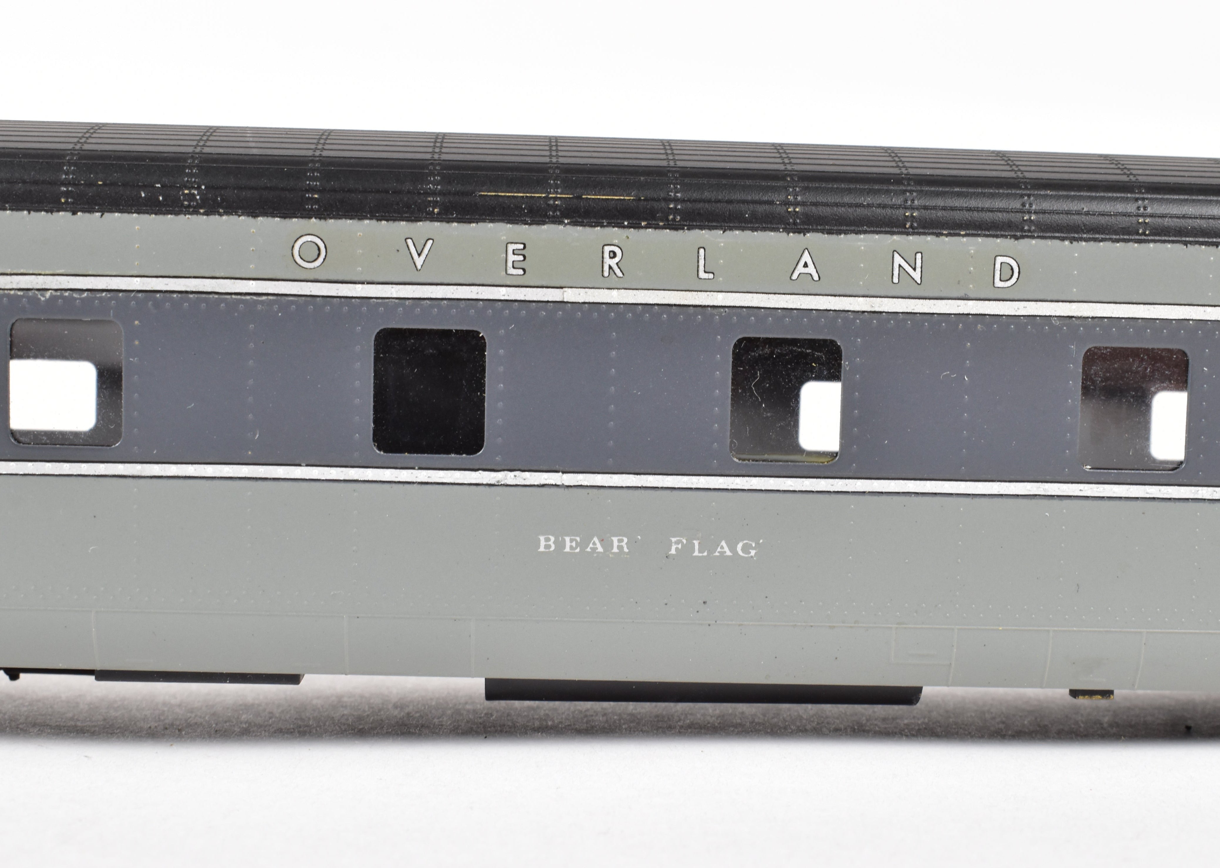 HO Scale Brass Model Train Set - Oriental Limited SP/UP/C&NW UP Union Pacific The Forty Niner 8-Car Set in Two-Tone Gray with Overland Lettering
