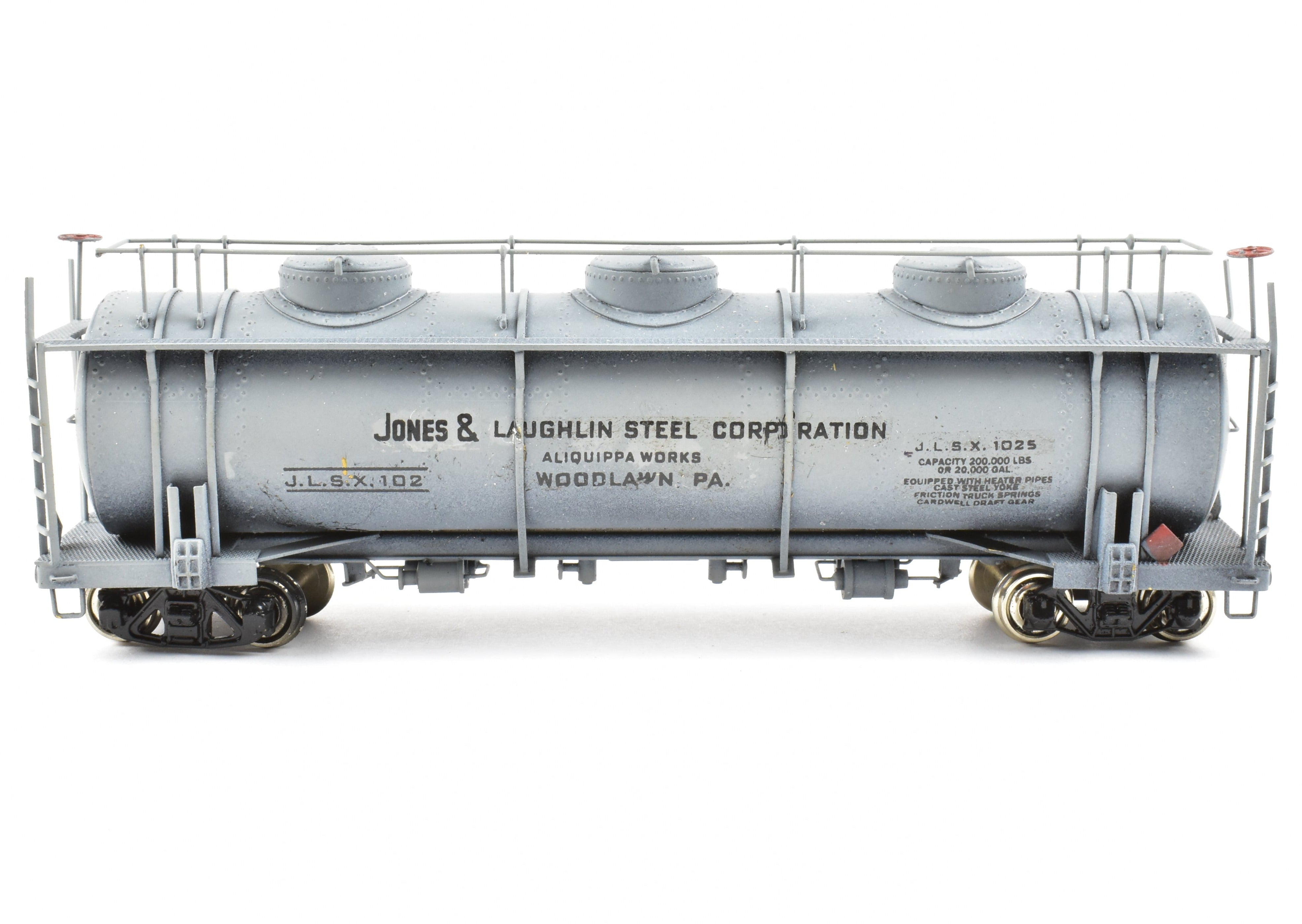 HO Scale Brass NorthWest Short Line 20,000 Gallon 3 Dome Tank Car with Kadee Couplers