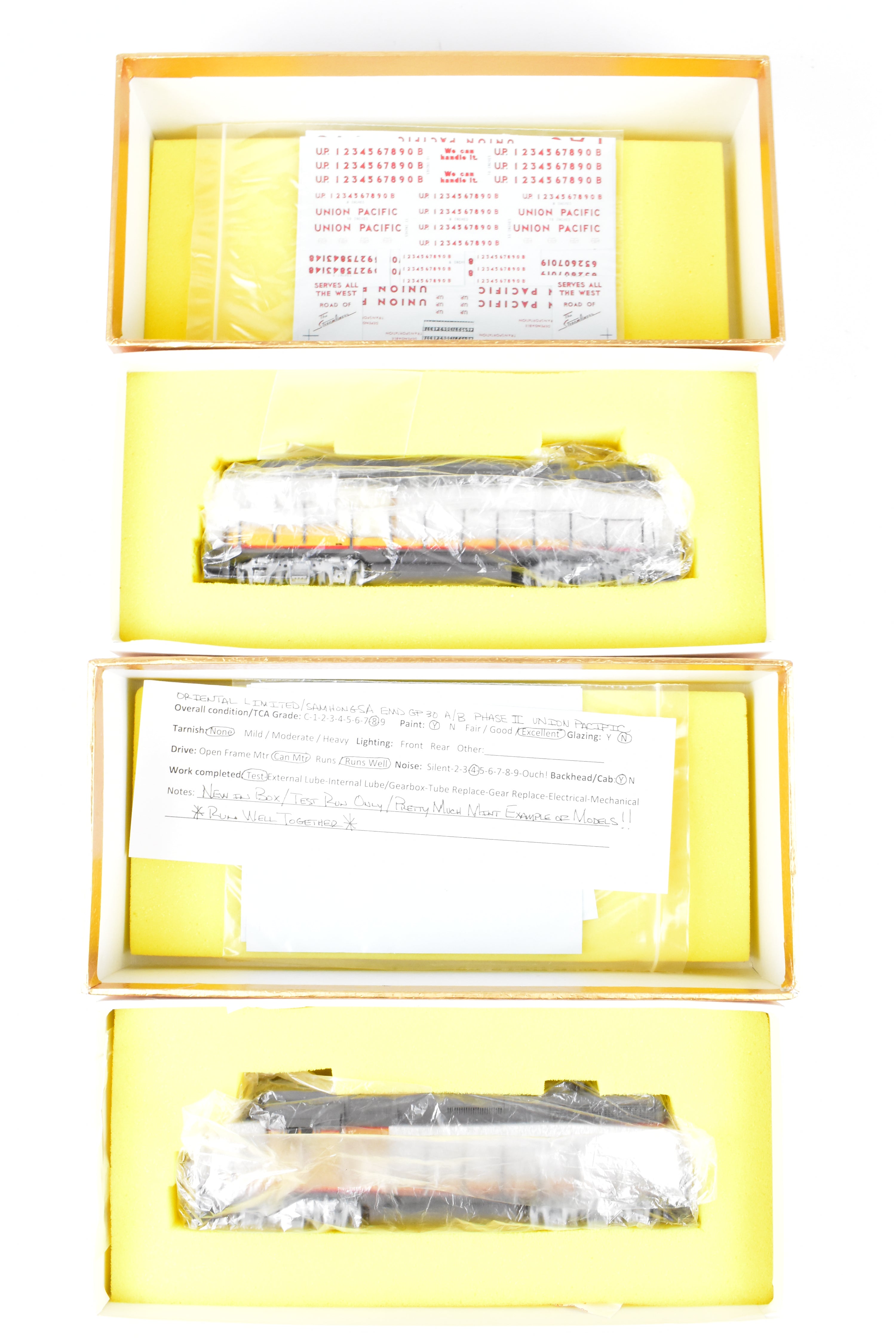 HO Brass Oriental Limited UP EMD GP30/GP30B 2250HP B Unit w/Steam Gen