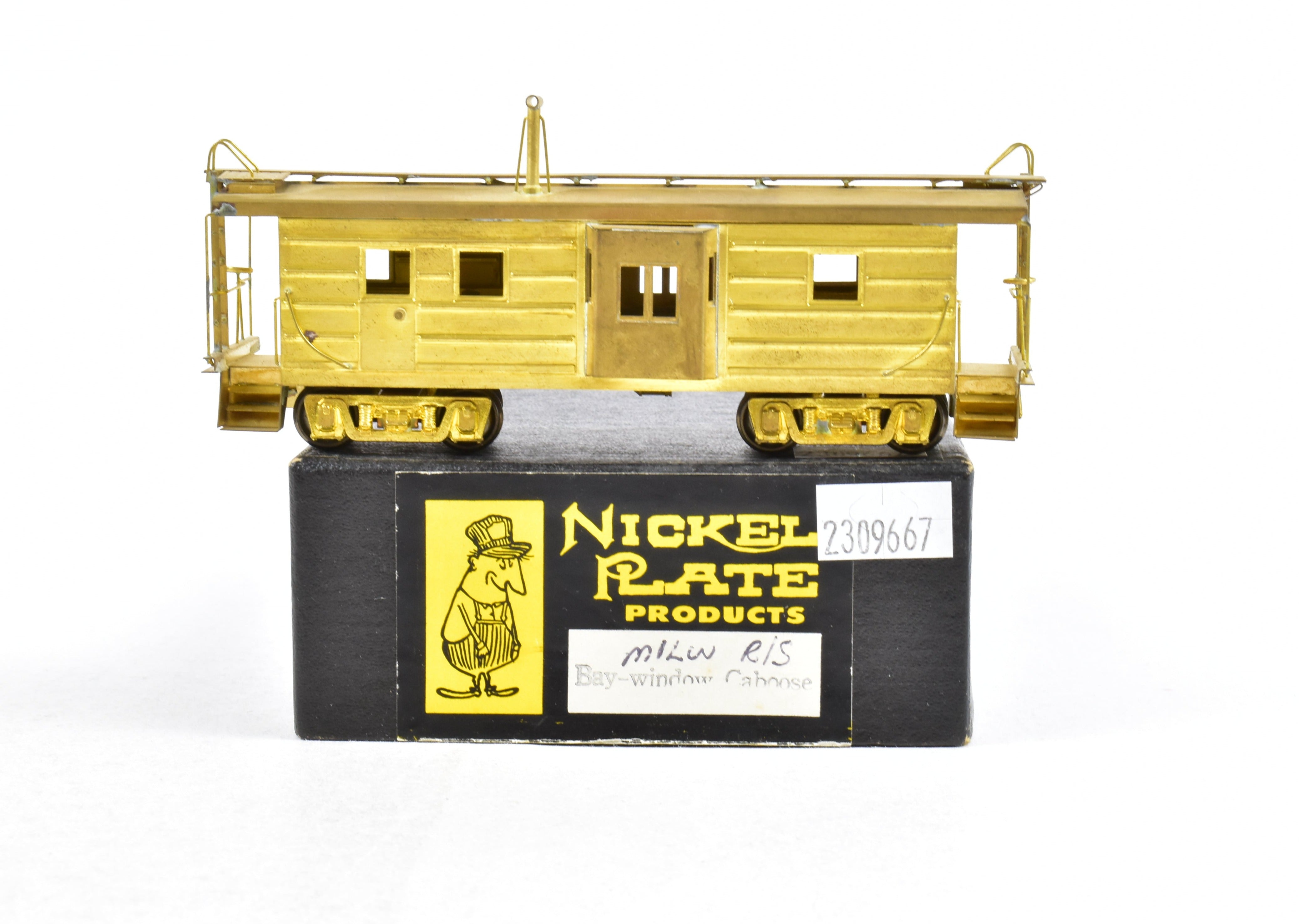 HO Scale Brass Nickel Plate Products (NPP) Milwaukee Road Bay Window Caboose Model
