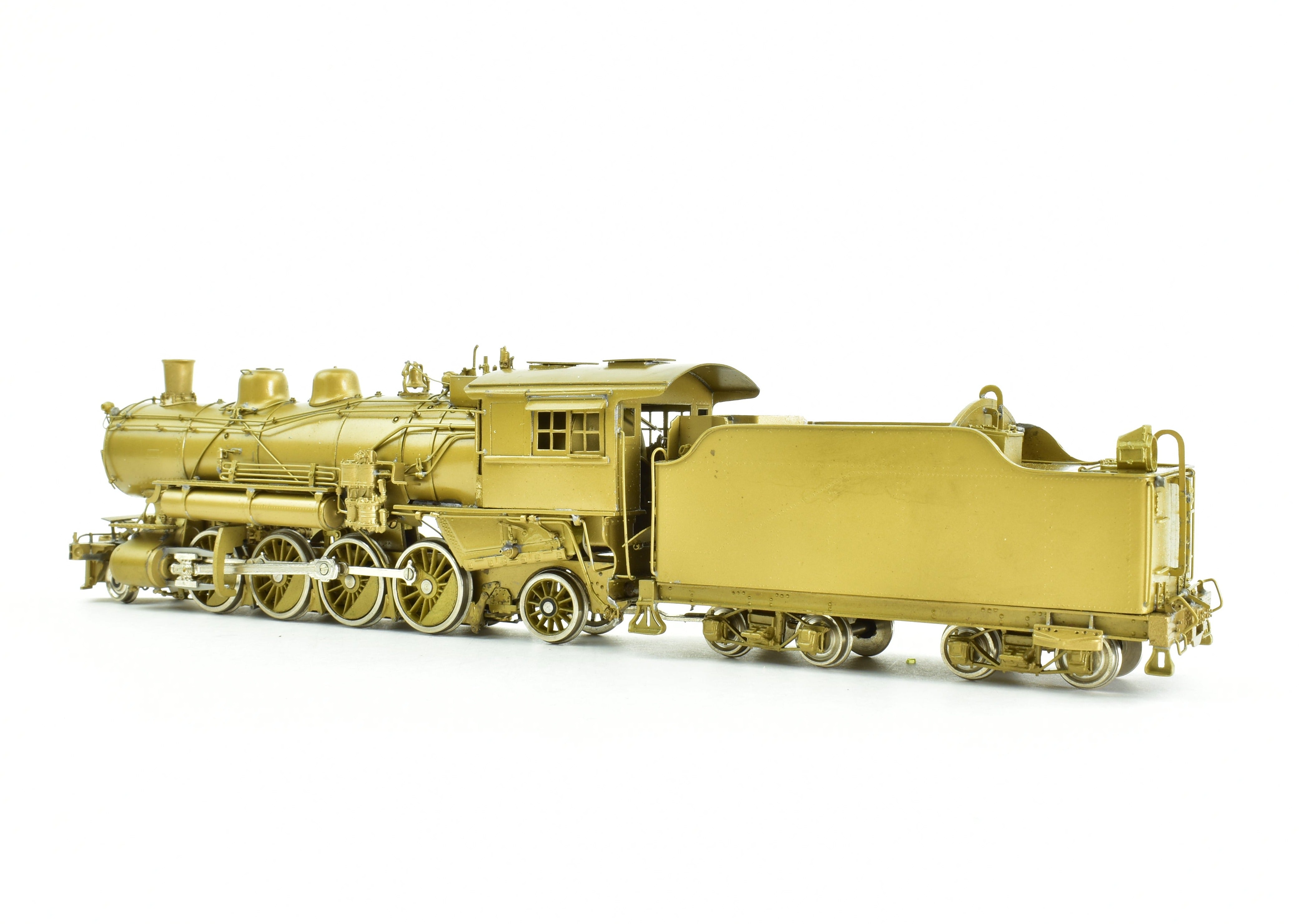 HO Scale Brass PFM - SKI Model Train: Northern Pacific Class W 2-8-2 Steam Locomotive with Wooden Pilot, Special Northern Pacific Version