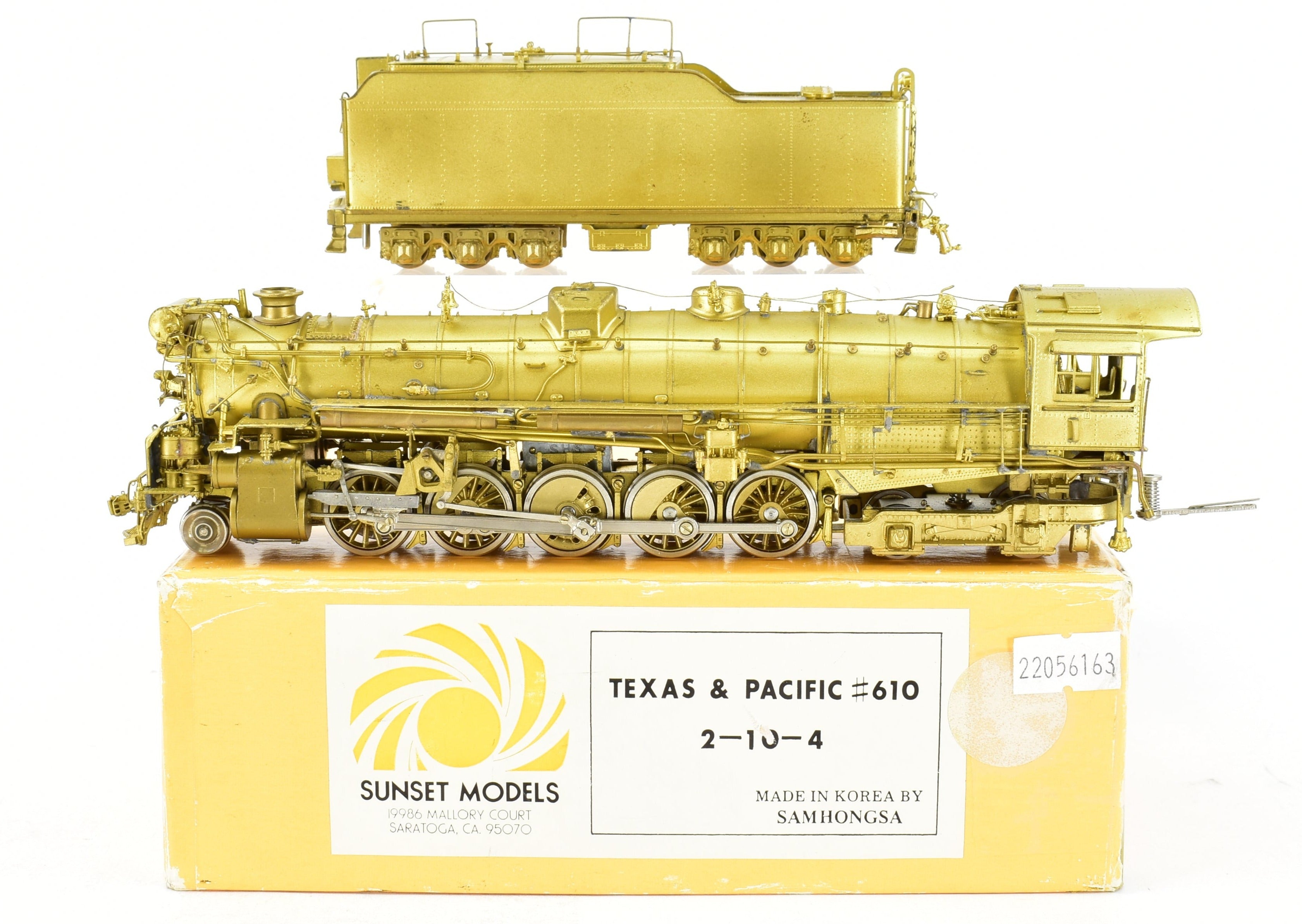 HO Scale Brass Texas & Pacific I-1A 2-10-4 #610 Sunset Model