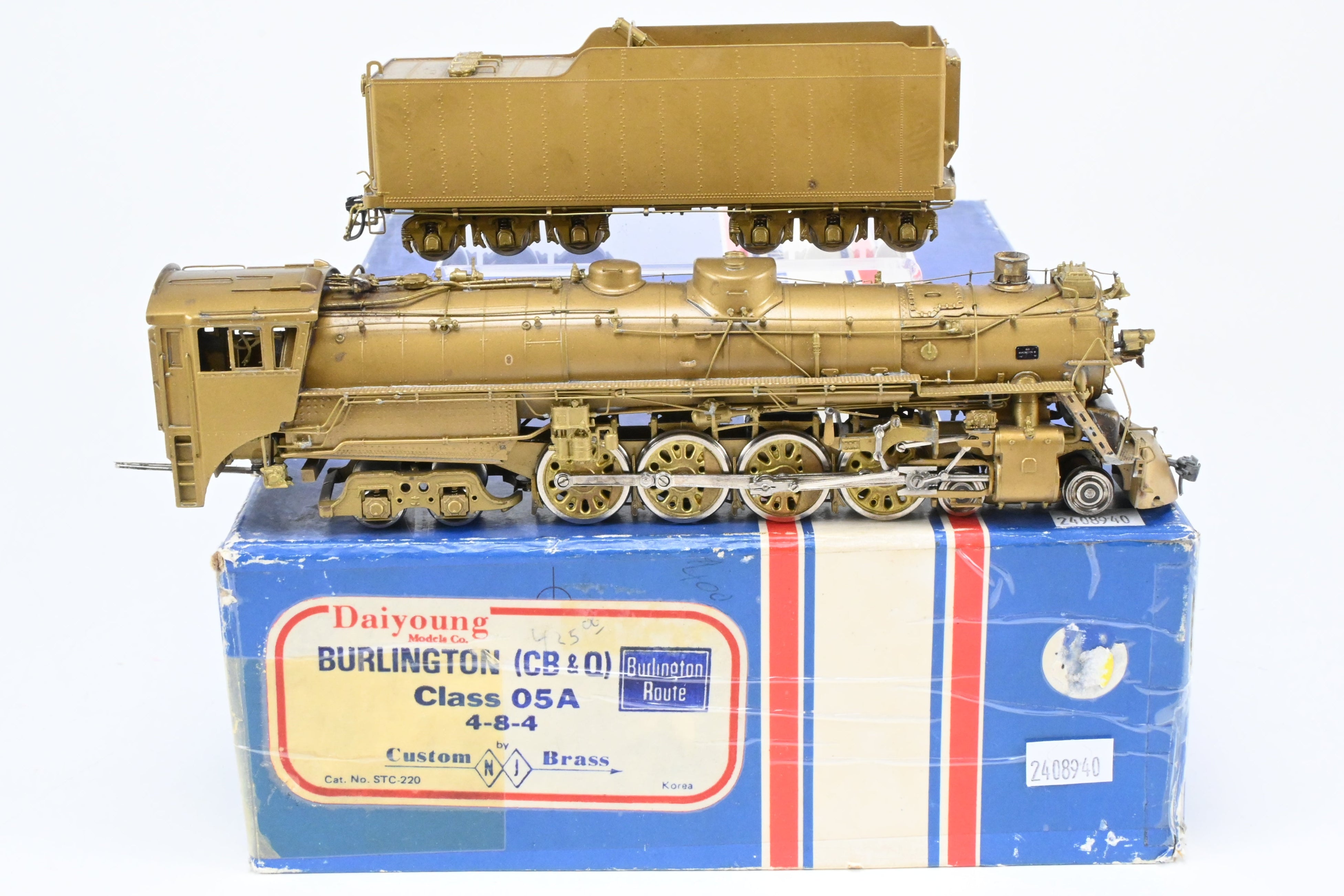 HO Scale Vintage Custom Brass CB&Q Burlington Route Class O5A 4-8-4 Model