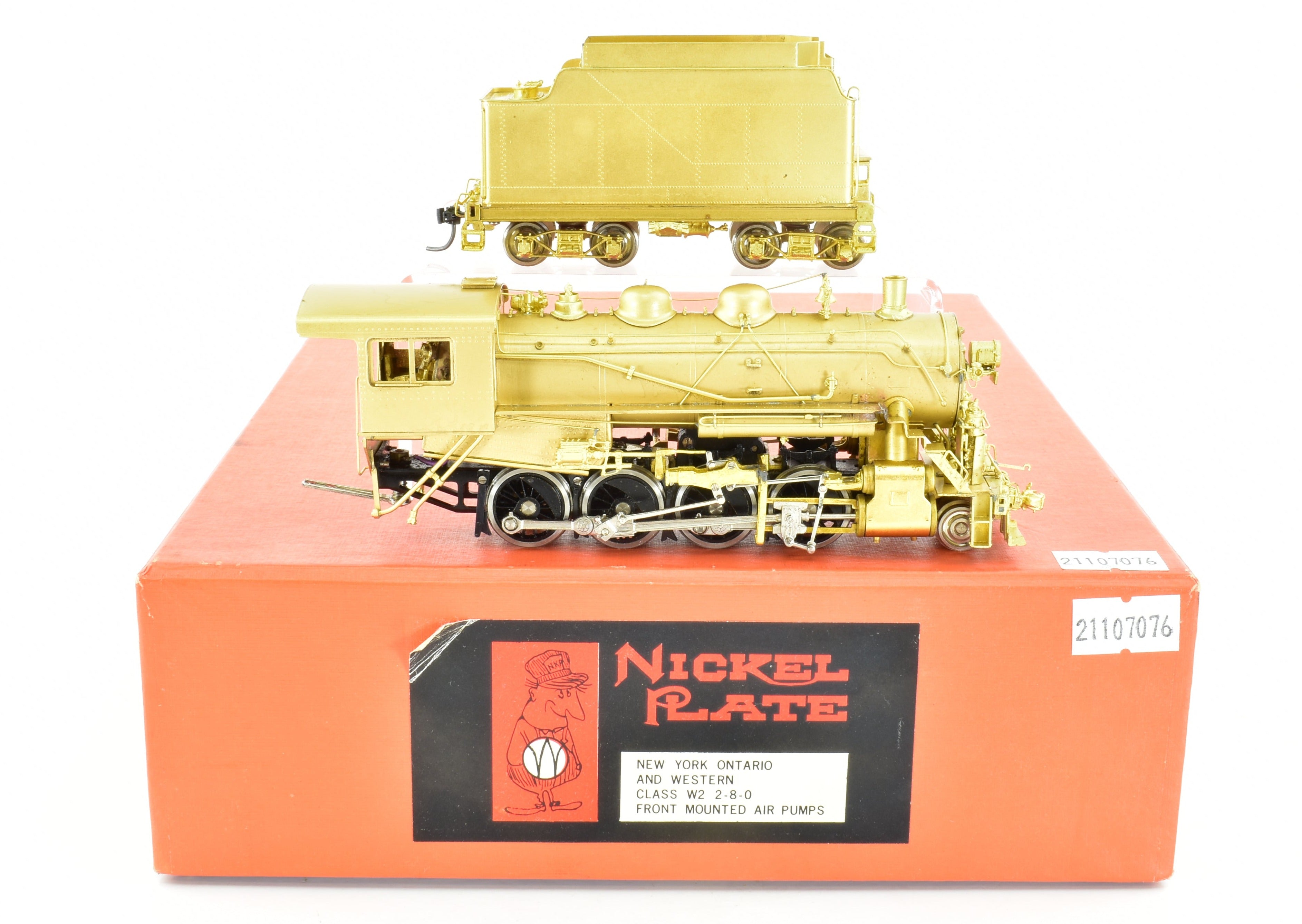 HO Scale Brass NPP NYO&W Class W-2 2-8-0 with Front-Mounted Air Pumps