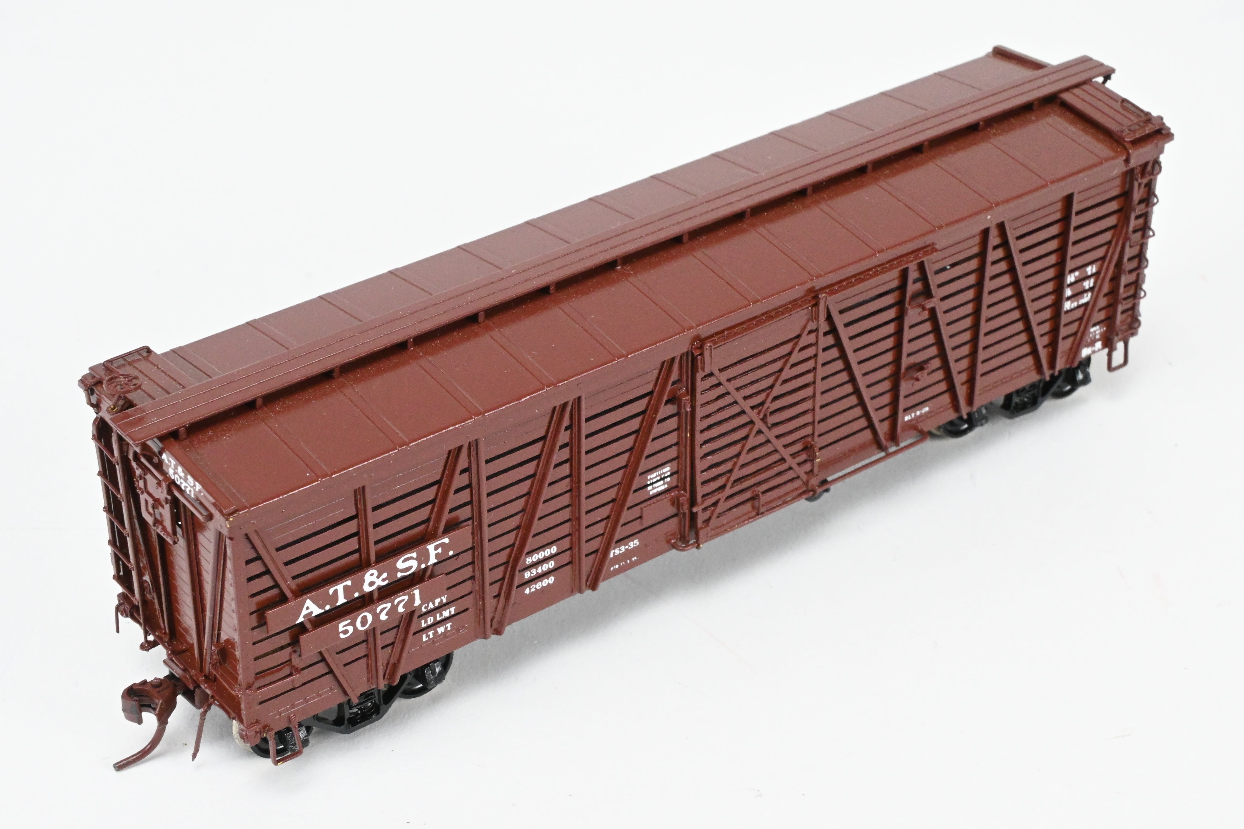 HO Scale Brass ATSF - Santa Fe Sk-R Stock Car No. 60771 Custom Painted