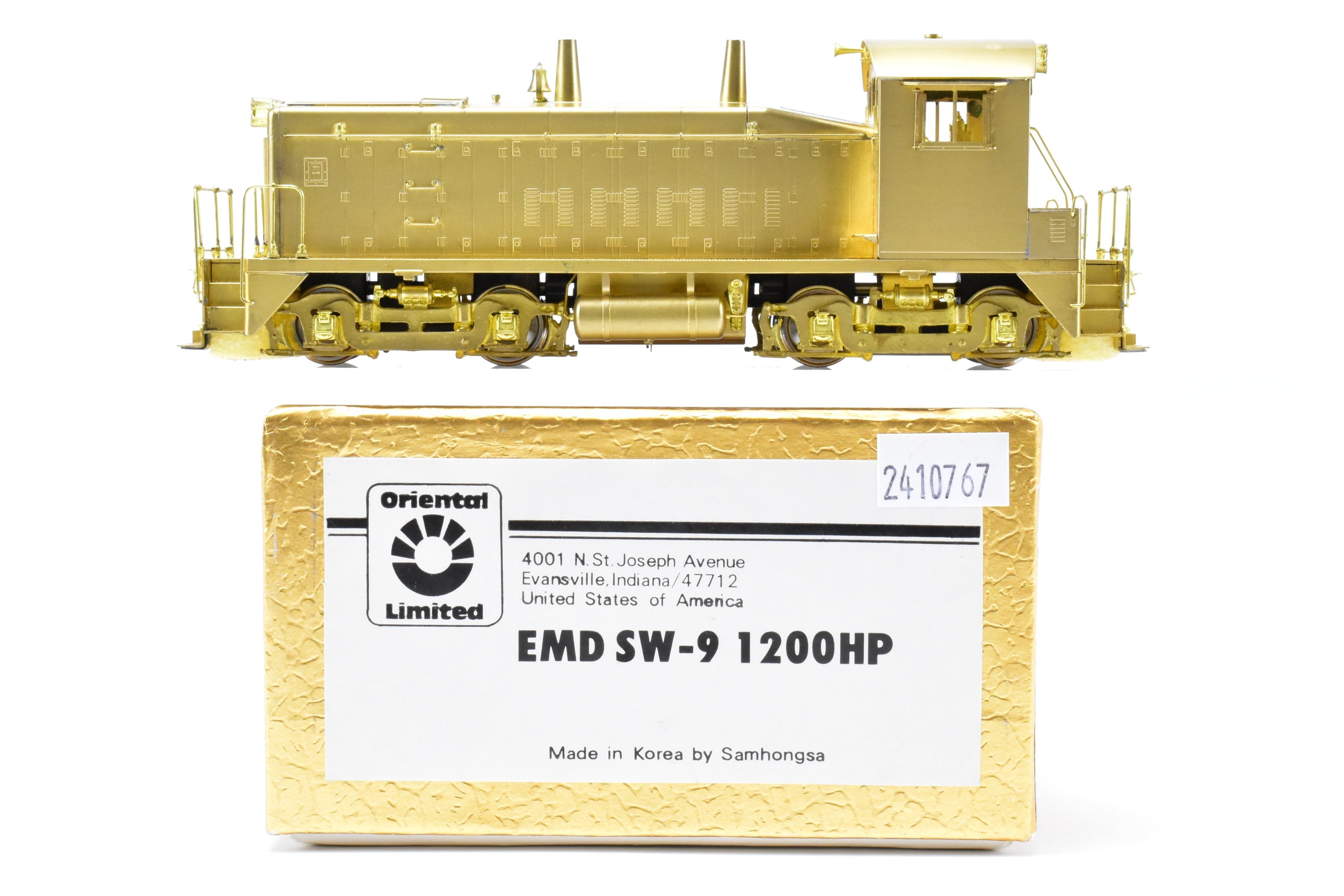 HO Scale Brass Oriental Limited EMD SW-9 1200 HP Quiet Switcher Model