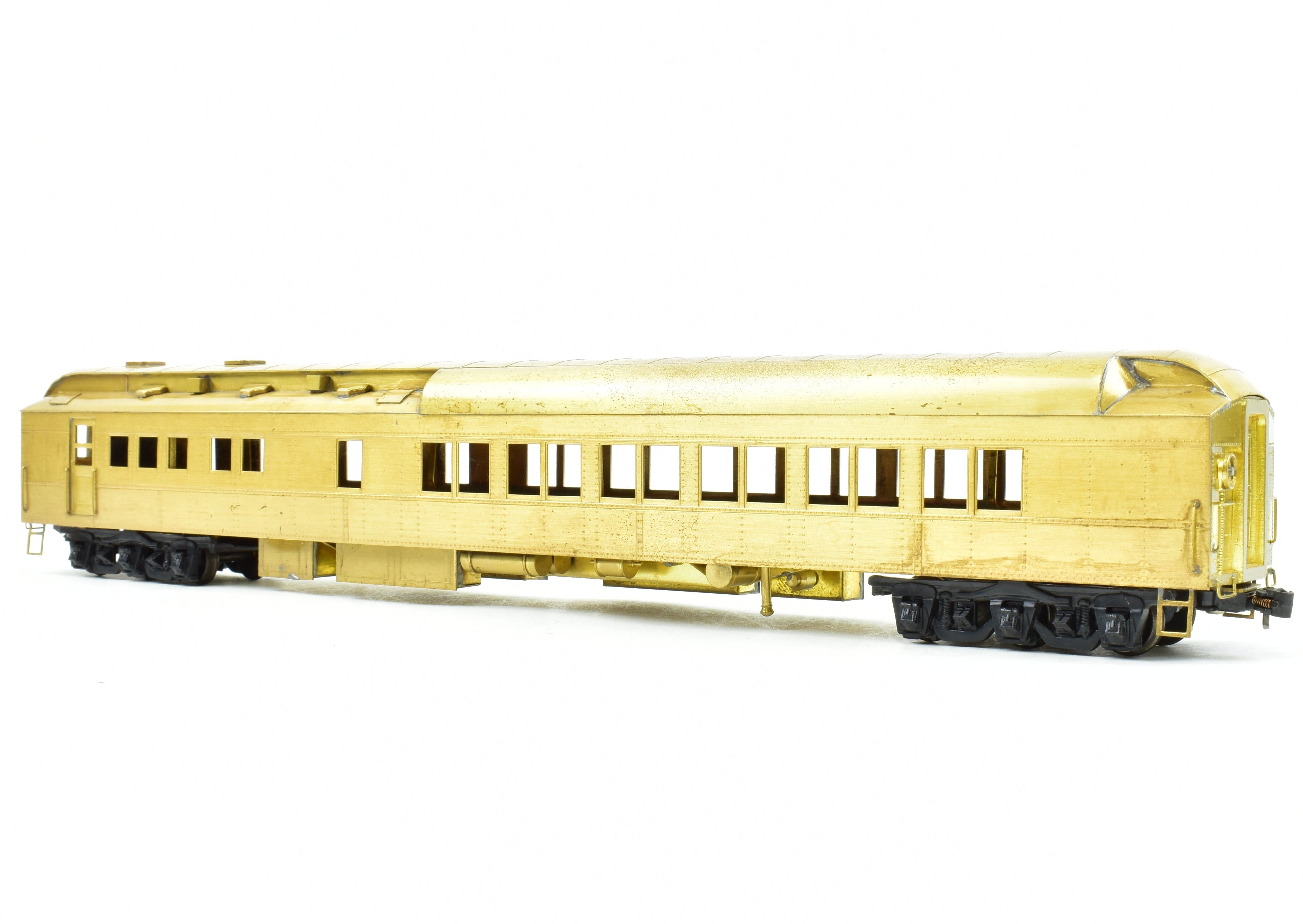 HO Scale Brass Lambert Heavyweight Diner with Central Valley Metal-Wheel Trucks