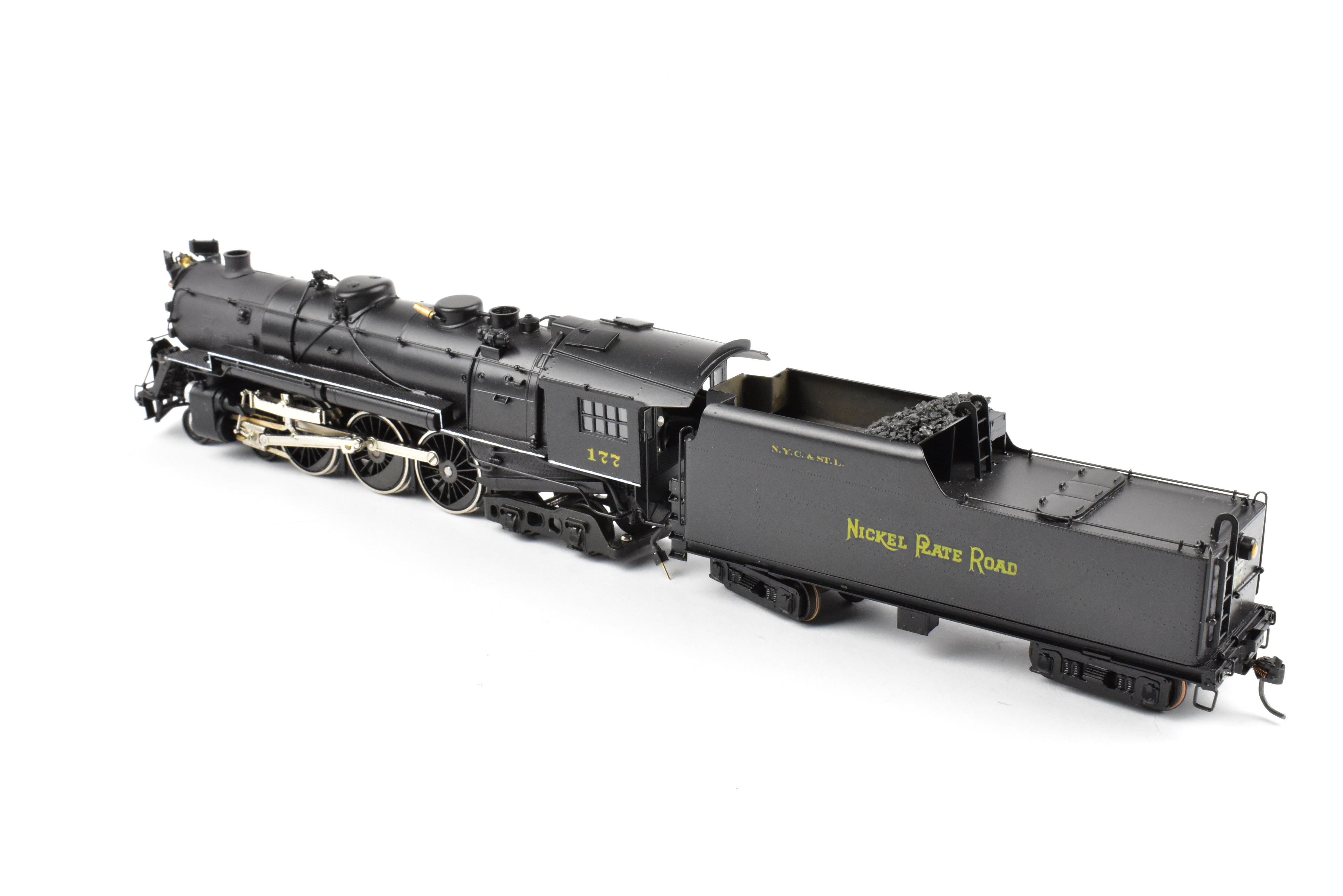 HO Scale Brass Model Train - Nickel Plate Products (NPP), Nickel Plate Road Class L - 1a 4 - 6 - 4 Steam Locomotive without Elephant Ear Smoke Lifters, Comes with Wrong Box