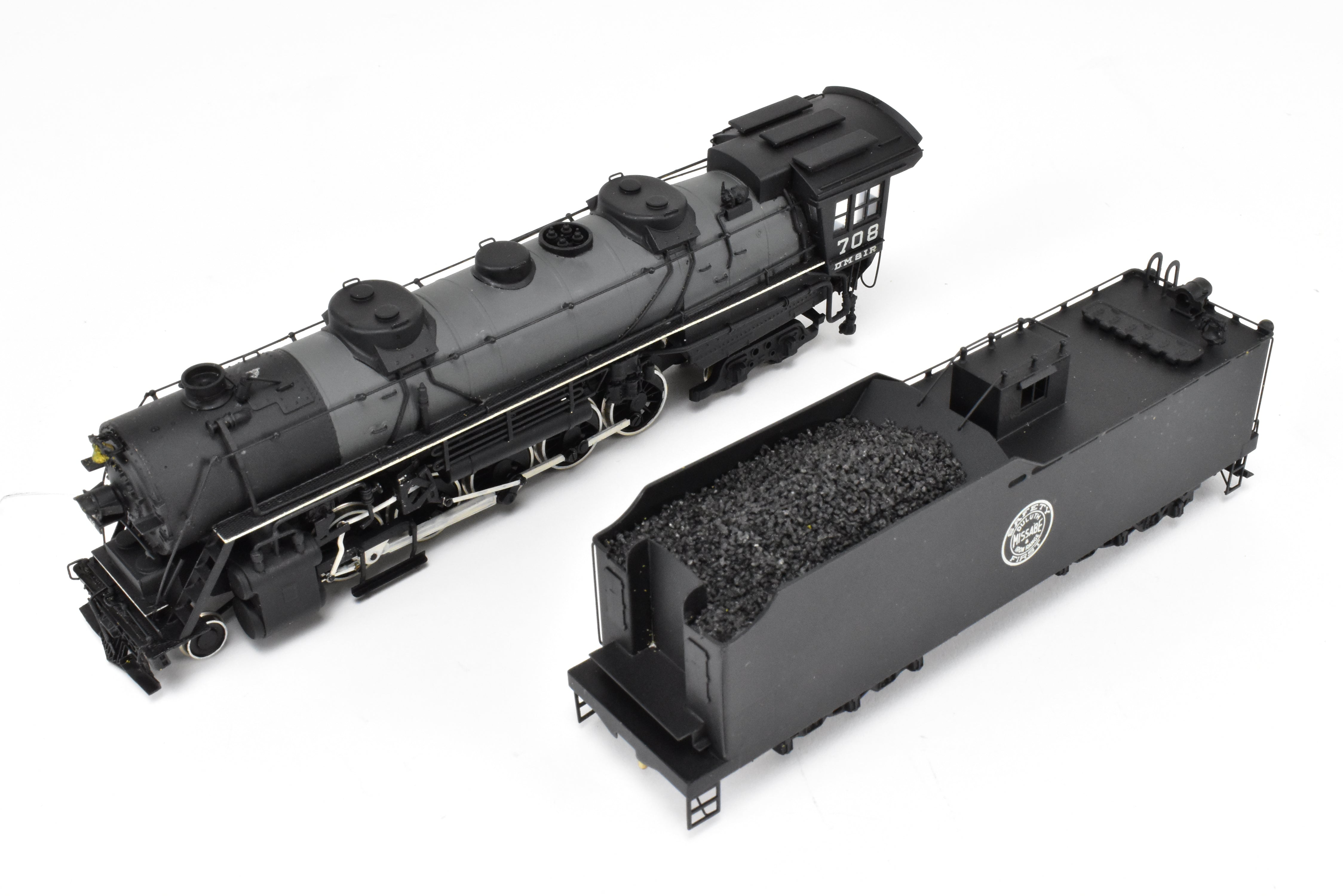 HO Brass Nickel - Plated DM&IR E - 4 Class 2 - 10 - 4 Texas Type Custom Painted Locomotive No. 708