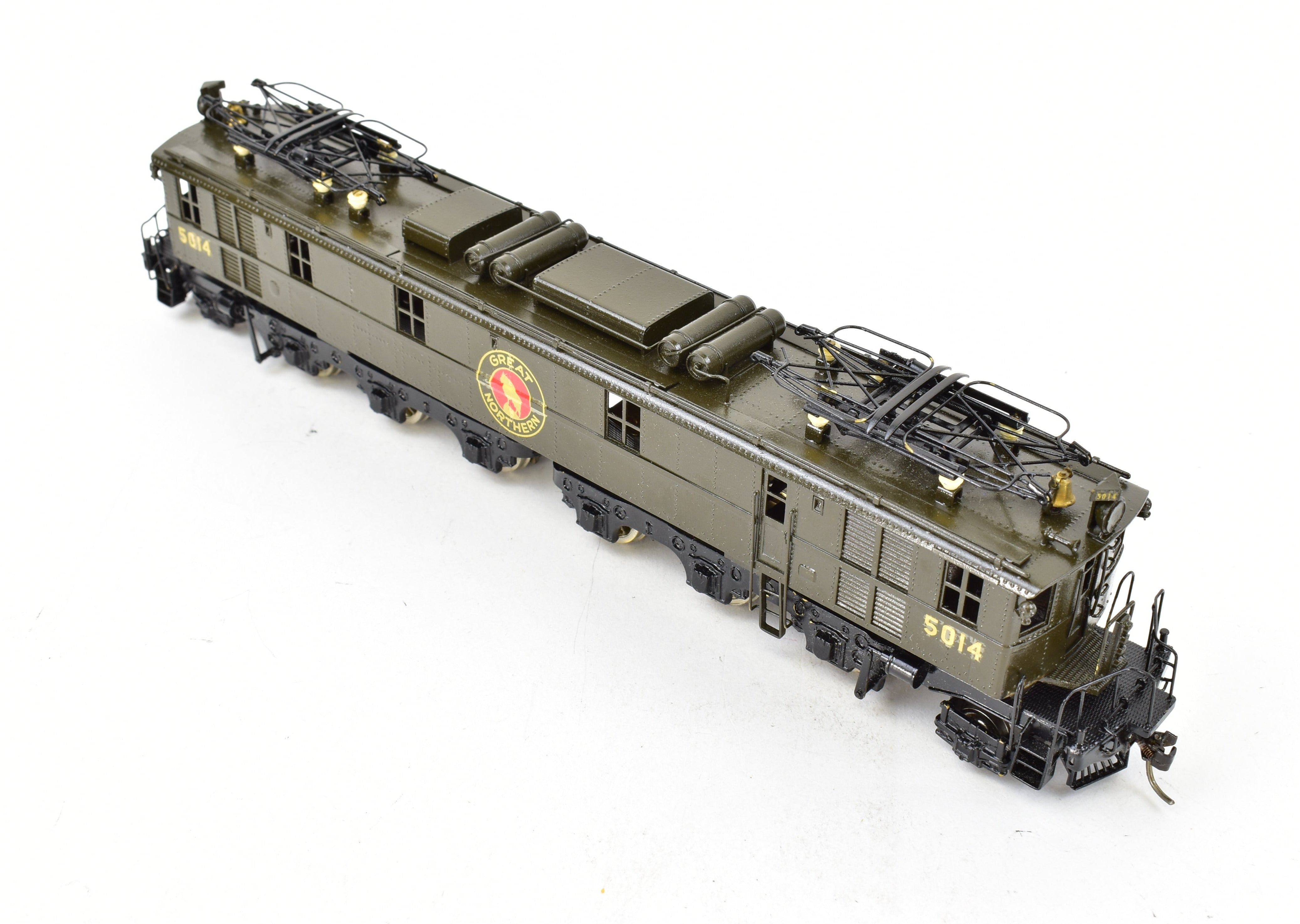HO Scale Brass Max Gray Great Northern Y - 1 Electric Locomotive with Custom Green Paint, Model CP No. 5014
