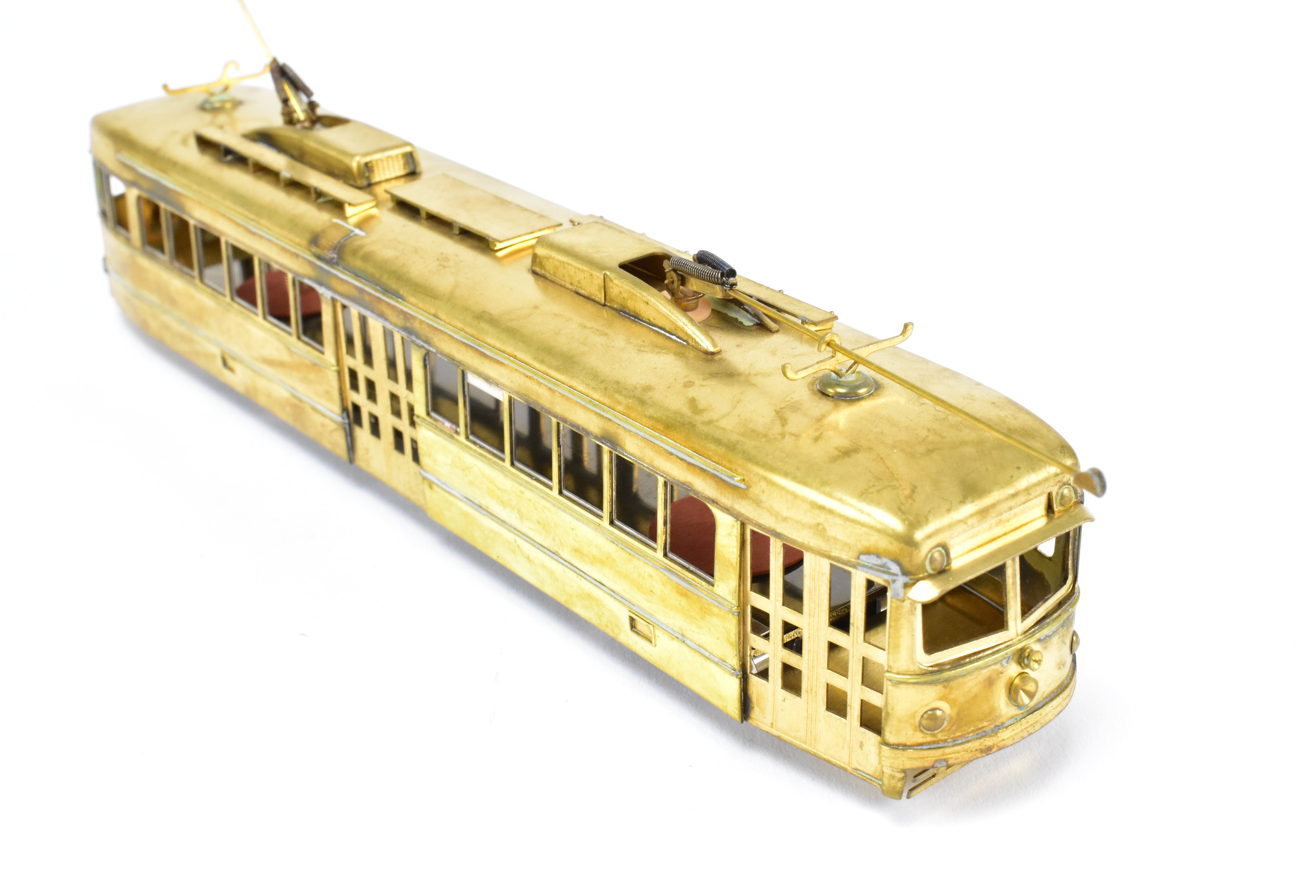 HO Scale Unpowered Trailer: Brass Suydam Pacific Electric Double End PCC Car