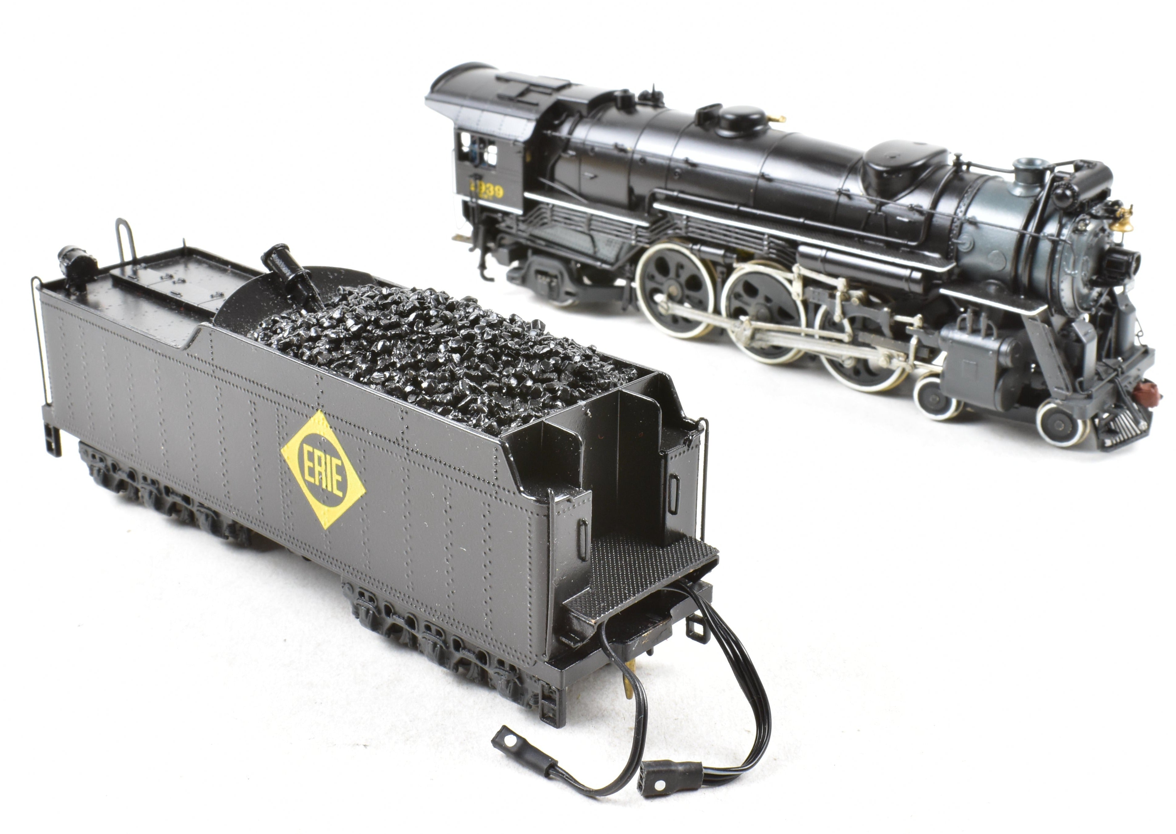 HO Scale Brass Max Gray Erie Railroad K-5 4-6-2 Pacific Steam Locomotive Model Custom Painted with SoundTraxx Econami DCC and Sound System