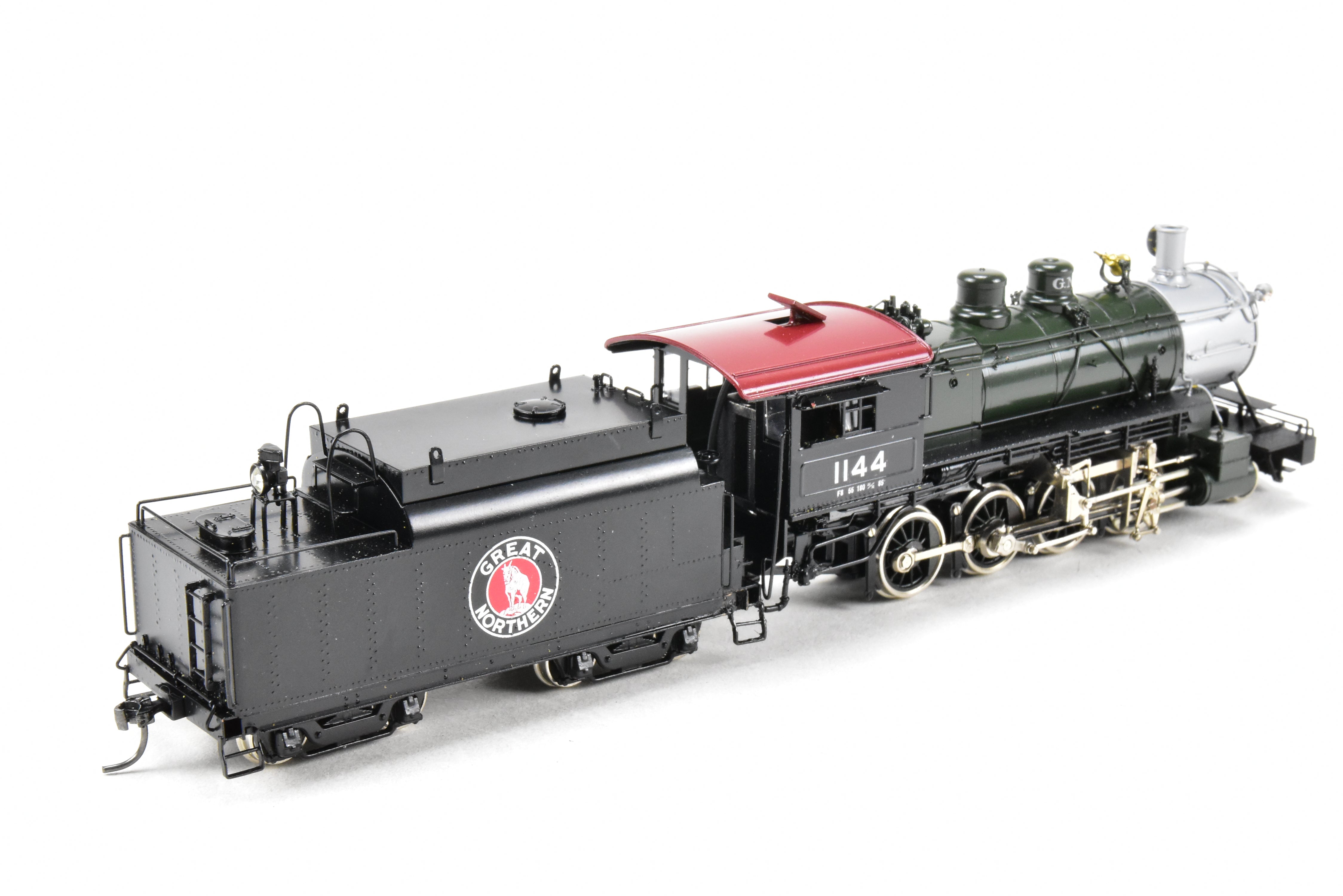 HO Scale Brass PFM - Tenshodo Great Northern 2-8-0 Class F-8 Glacier Park Crown Model Locomotive from 1977 Production Run