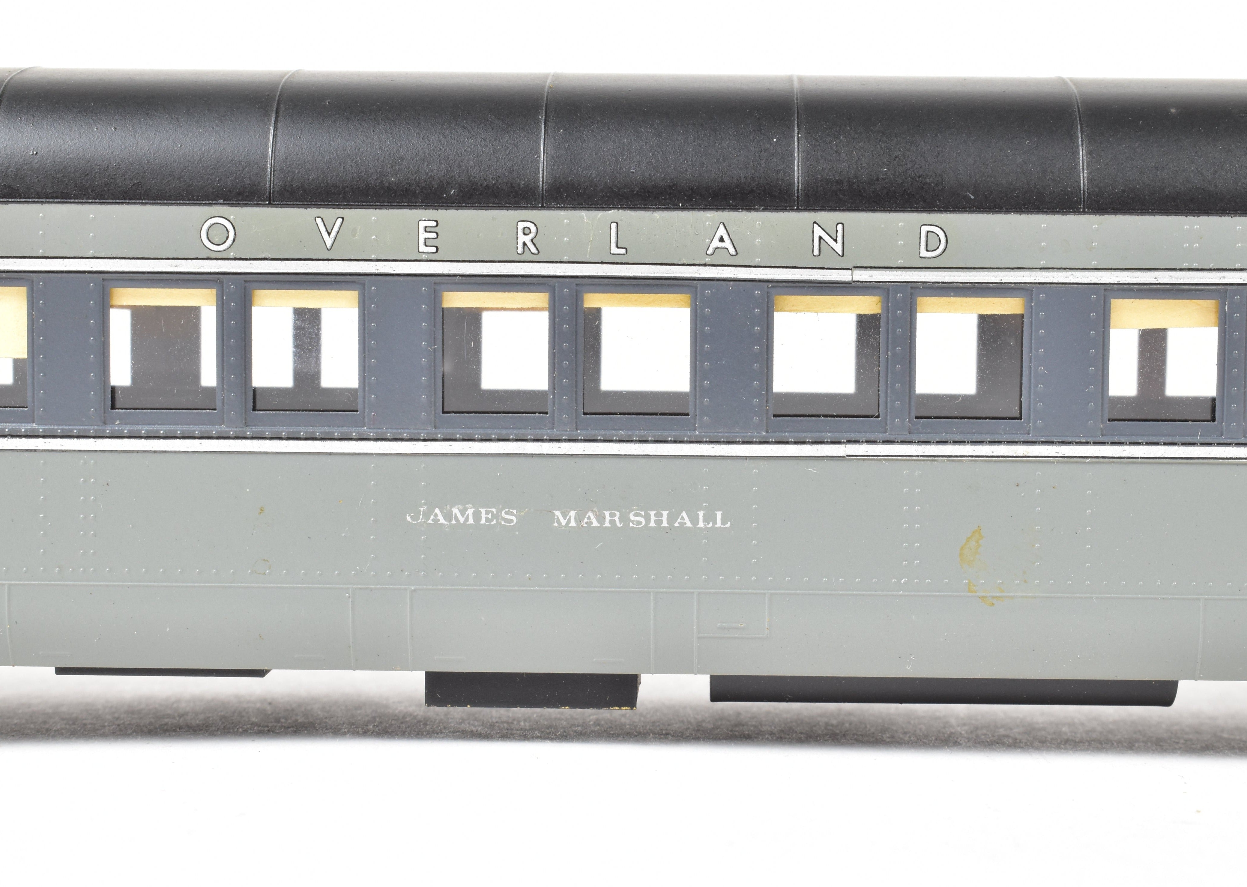 HO Scale Brass Model Train Set - Oriental Limited SP/UP/C&NW UP Union Pacific The Forty Niner 8-Car Set in Two-Tone Gray with Overland Lettering