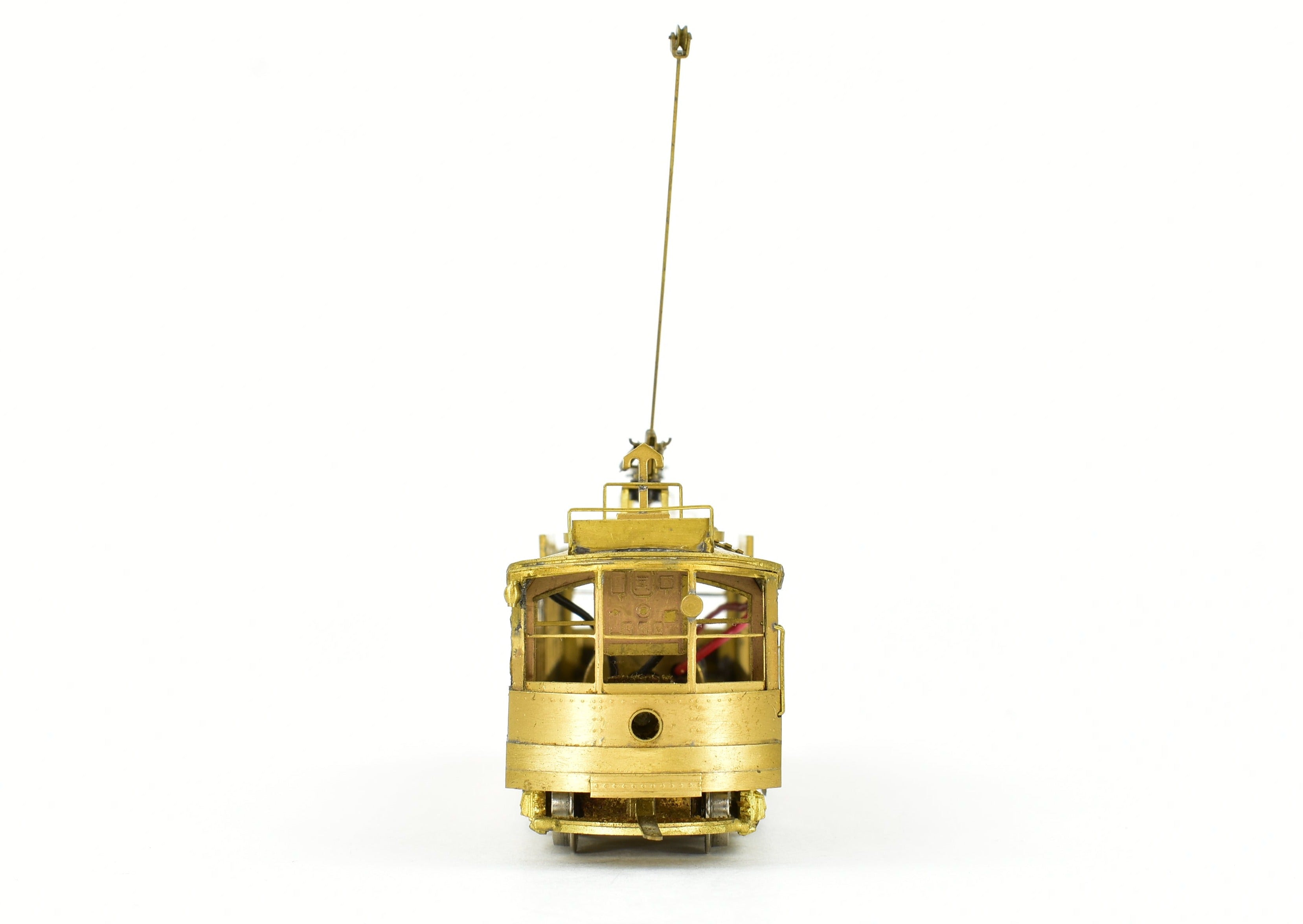 High - Quality HO Scale Custom Brass Pacific Electric Dragon Trolley Car Model without Original Packaging by Brass NJ Custom