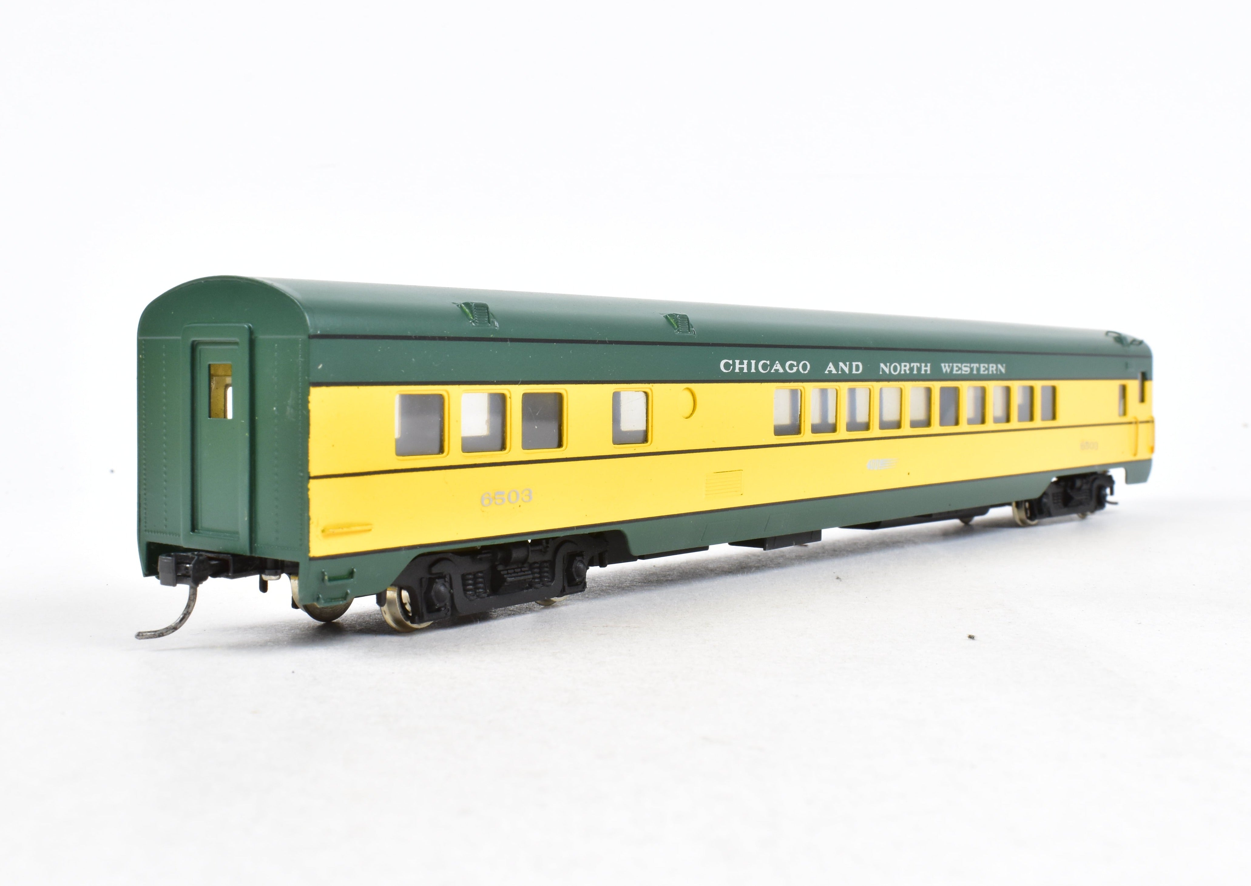 HO Brass NPP Nickel Plate 2-Car Baggage & Parlor Set Factory Painted C&NW
