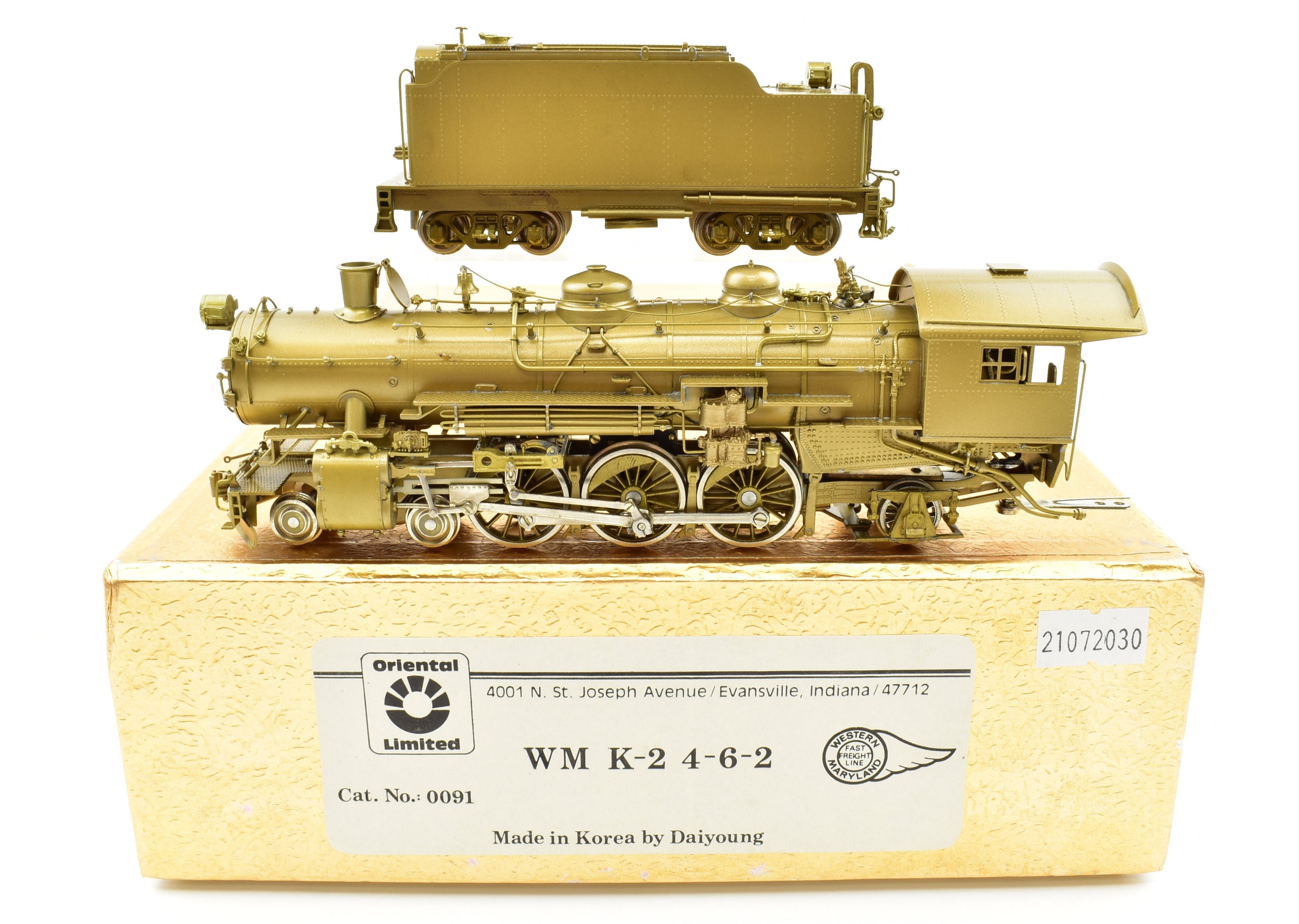 HO Brass Oriental Limited WM Western Maryland K - 2 4 - 6 - 2 Pacific 1983 Imported