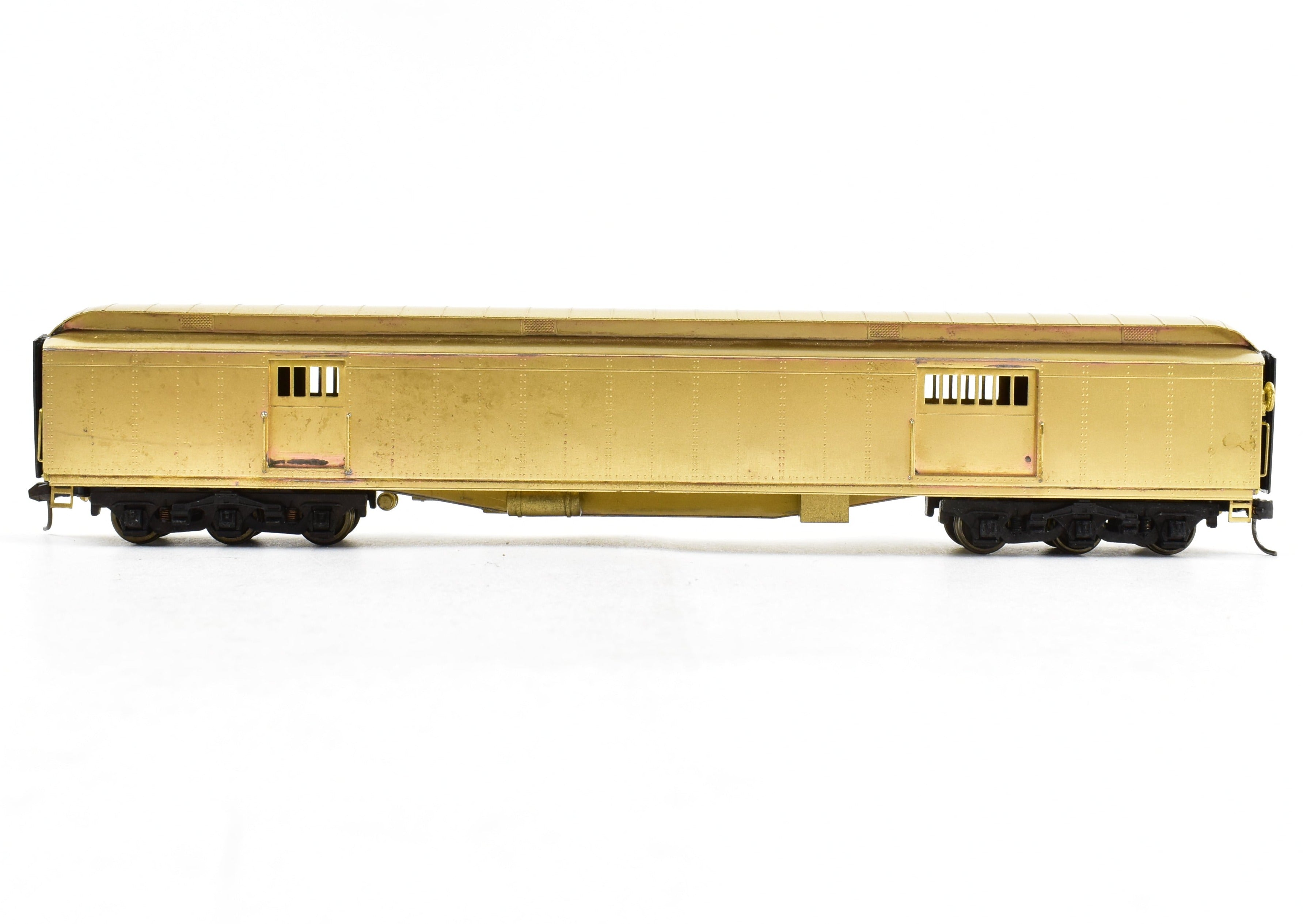 HO Scale Brass Lambert Model Train - Various Roads ATSF - Santa Fe Heavyweight Baggage Car with Central Valley Trucks