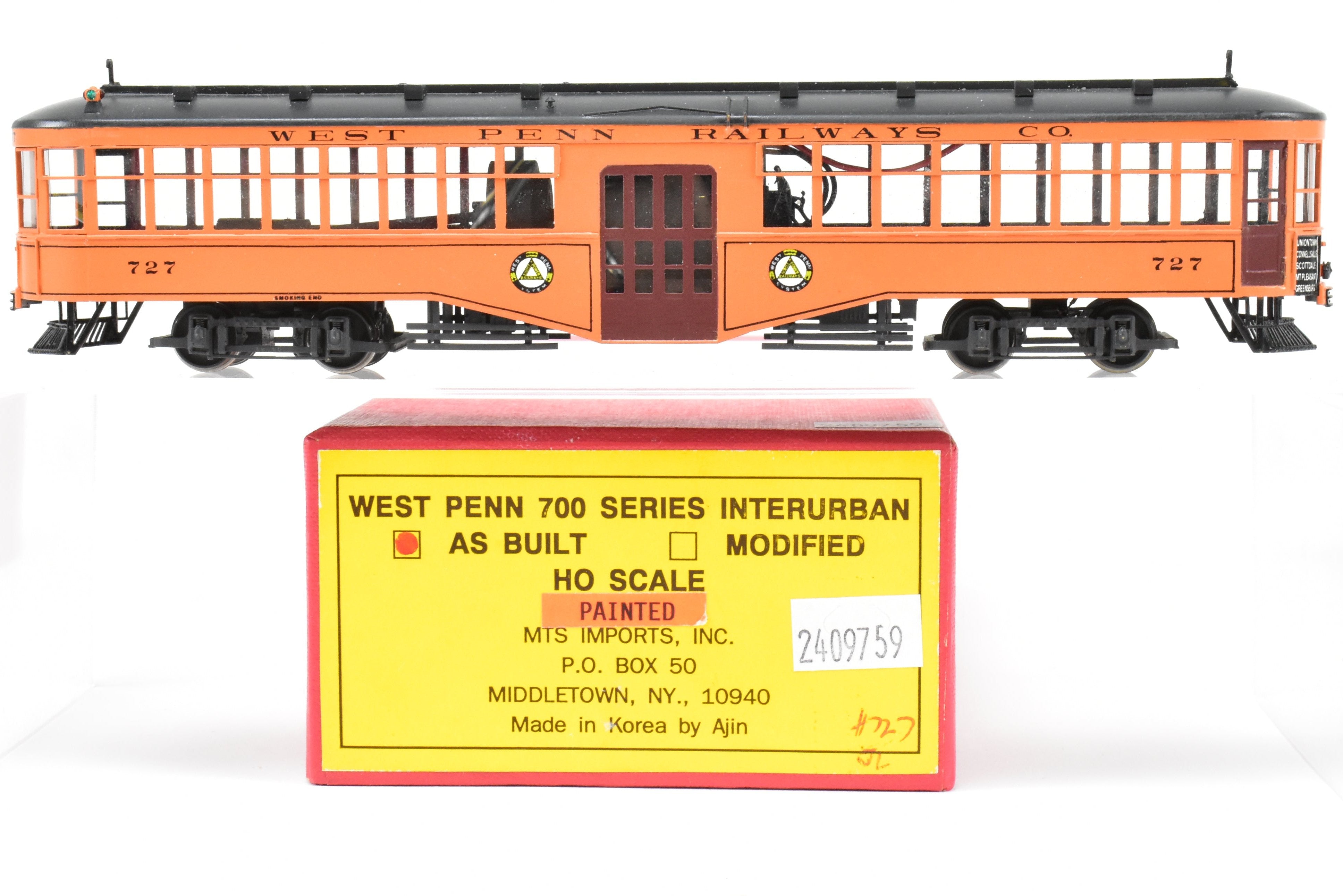 1997 HO Brass MTS Imports West Penn Railways 700 Series As-Built FP #727 Model