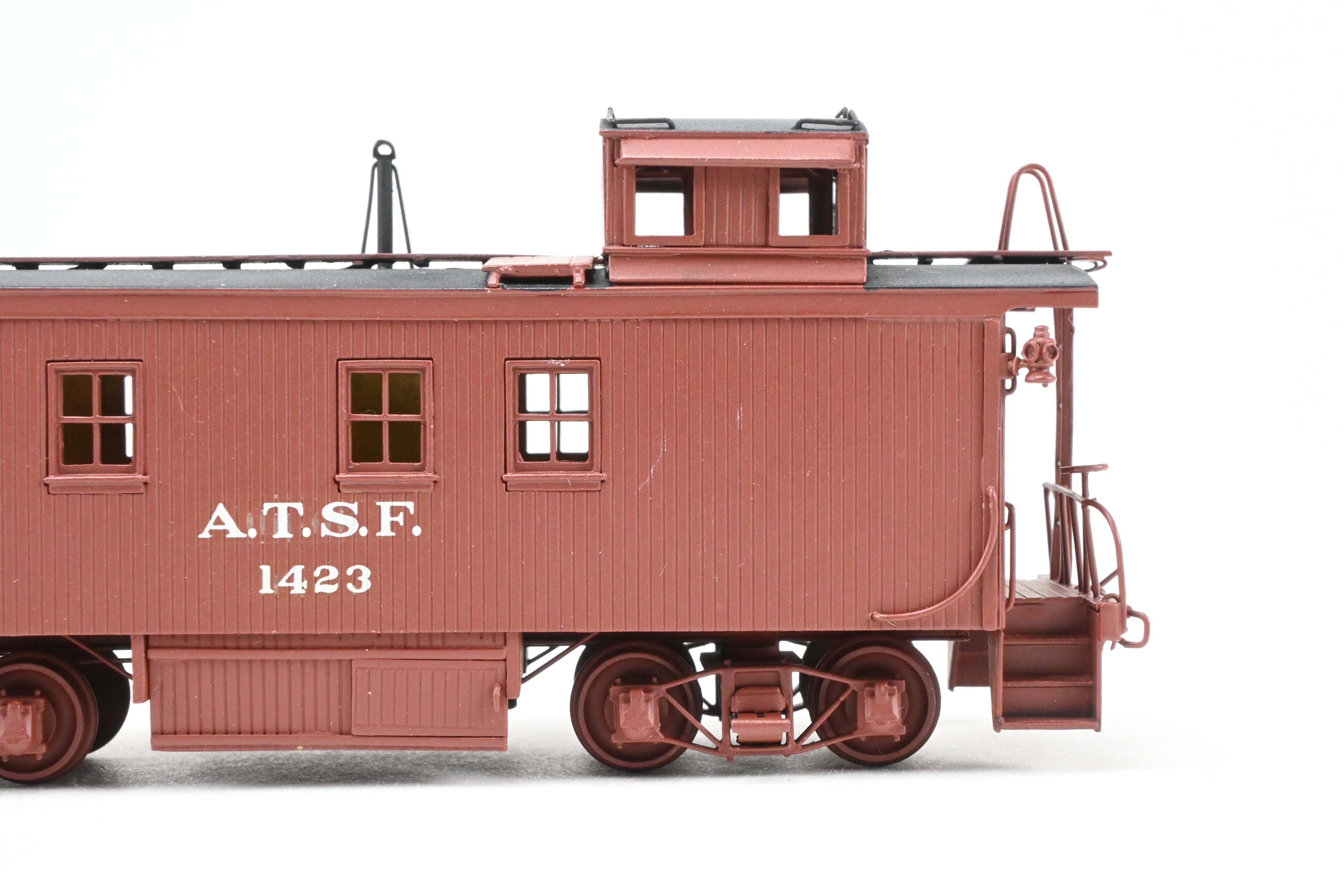 1930s HO Brass ATSF - Santa Fe Wood Caboose CP No. 1423 by Pecos River Brass