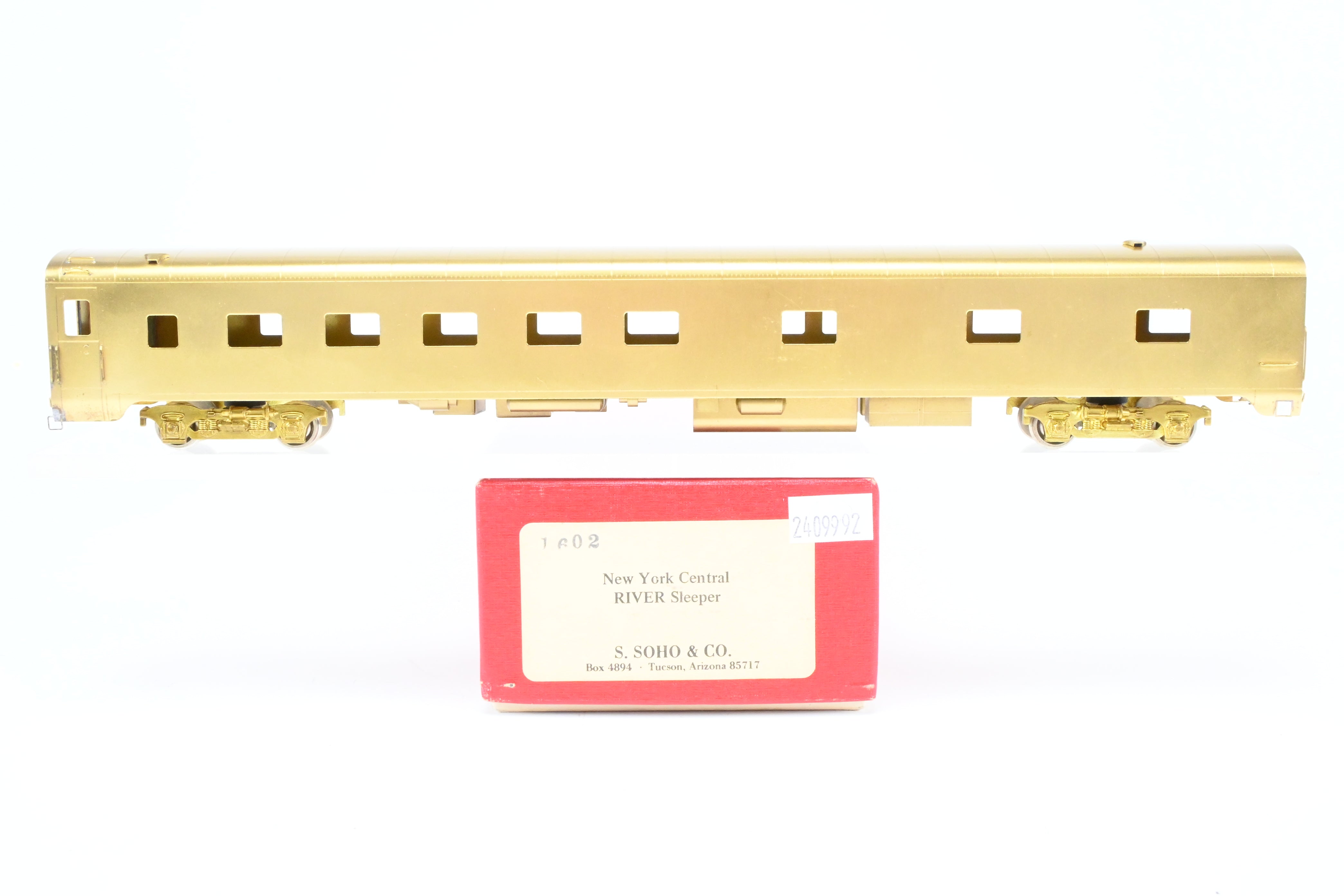 HO Scale Brass Soho 10-6 Sleeper Car from New York Central River Series