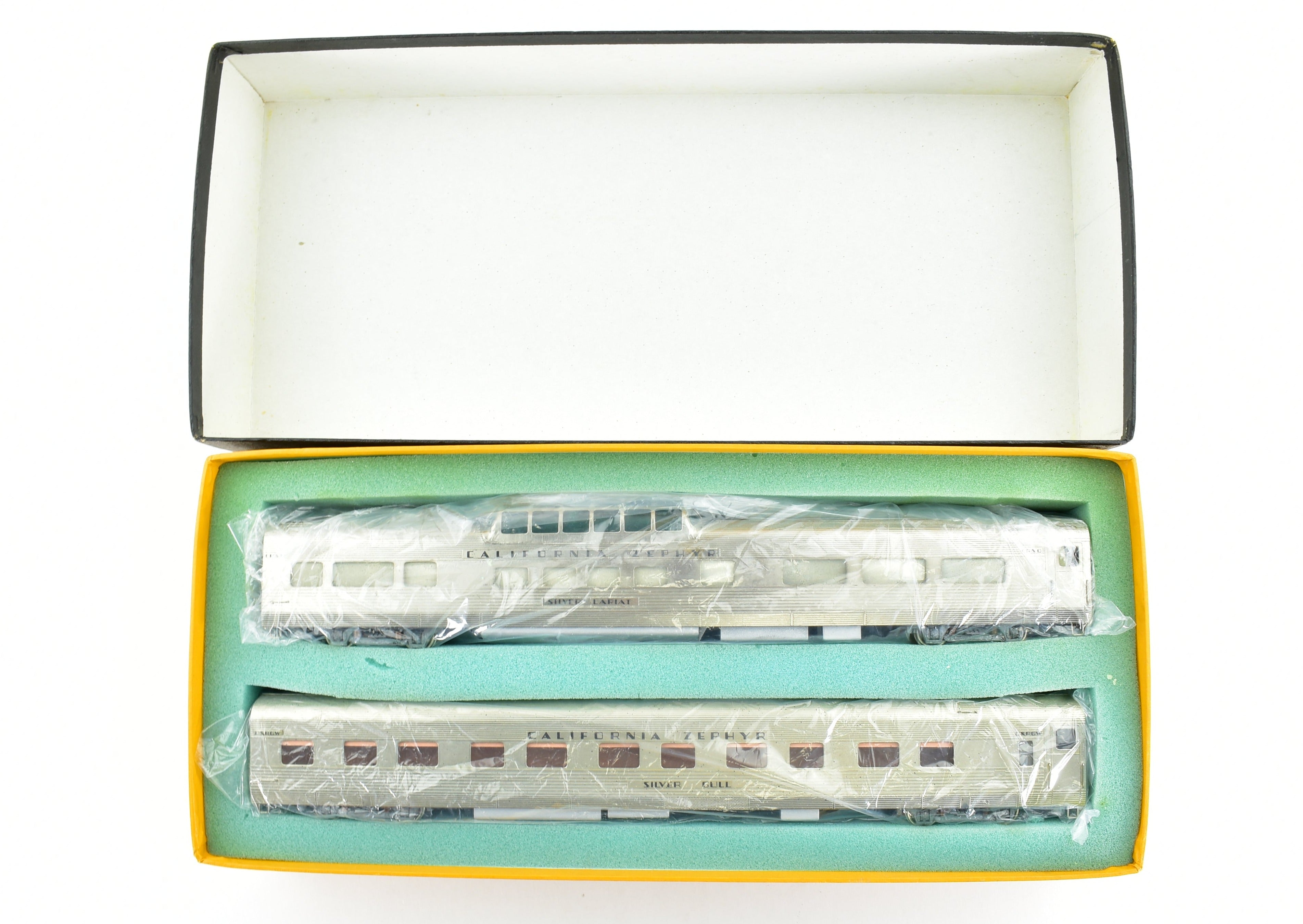 HO Scale Brass Nickel Plate Products (NPP) CB&Q - Burlington Route WP & D&RGW California Zephyr Vista Dome Open Section Sleeper Train Set Model