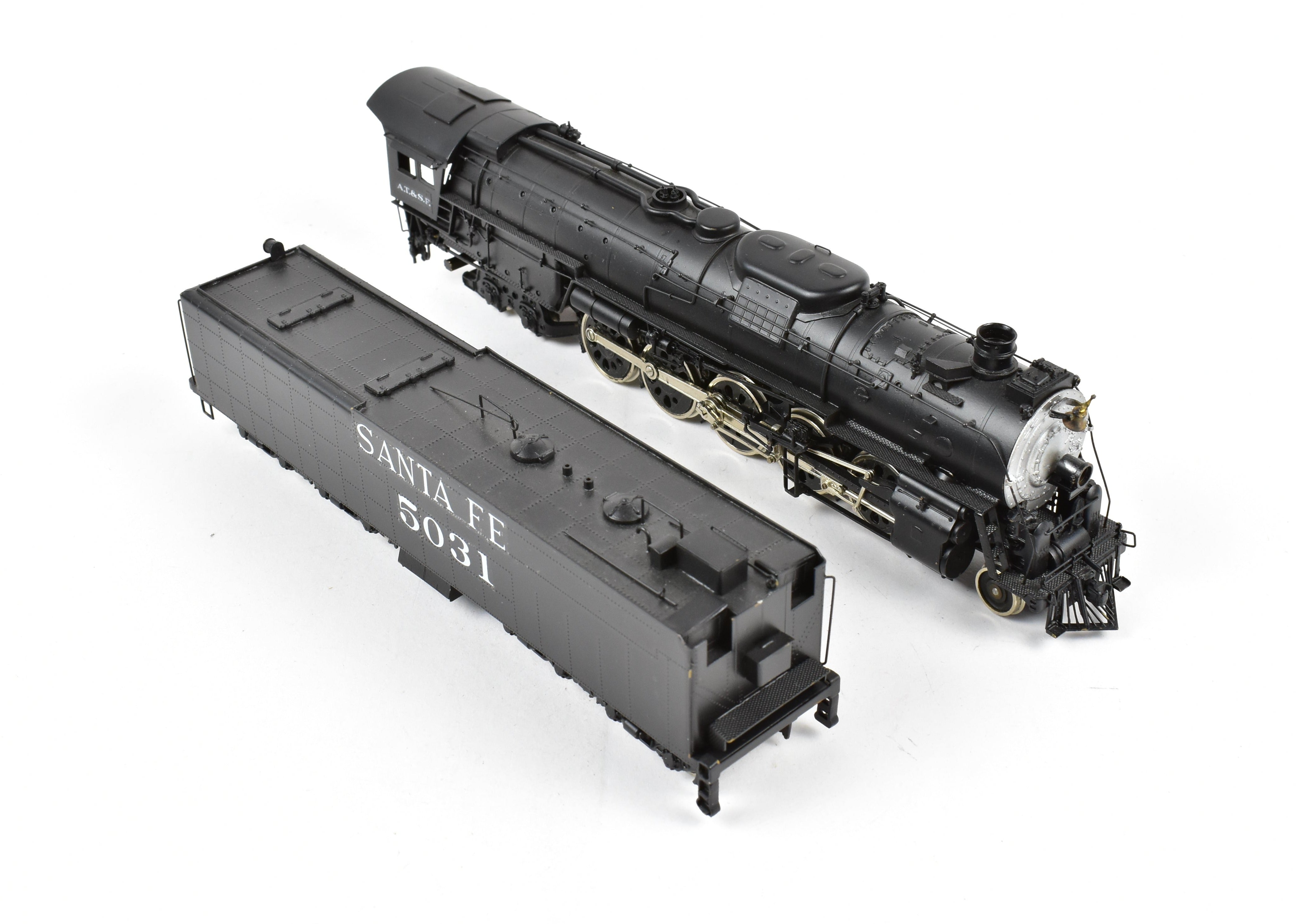 Custom Painted HO Brass PFM - United ATSF - Santa Fe 2-10-4 Locomotive #5031