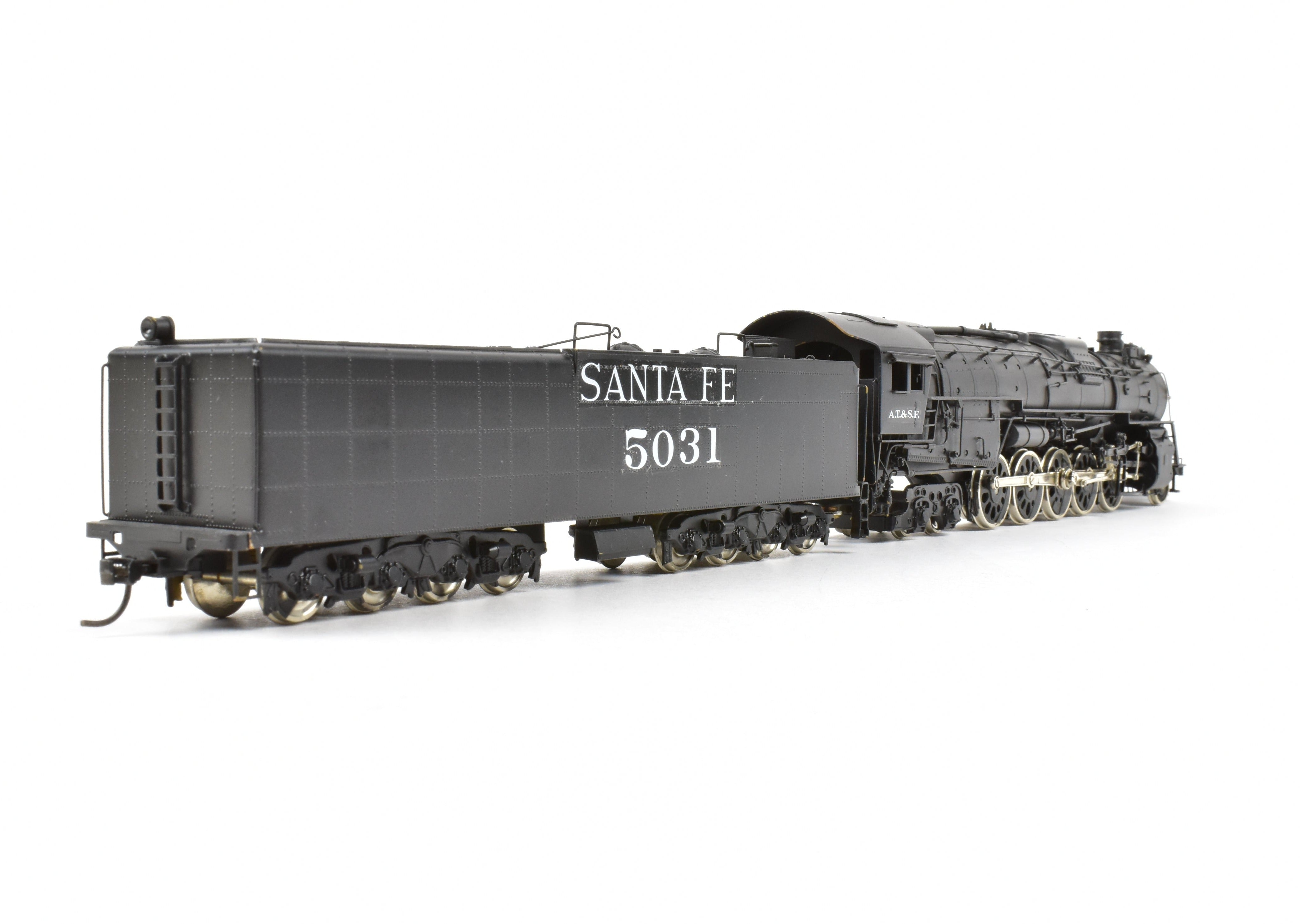 Custom Painted HO Brass PFM - United ATSF - Santa Fe 2-10-4 Locomotive #5031
