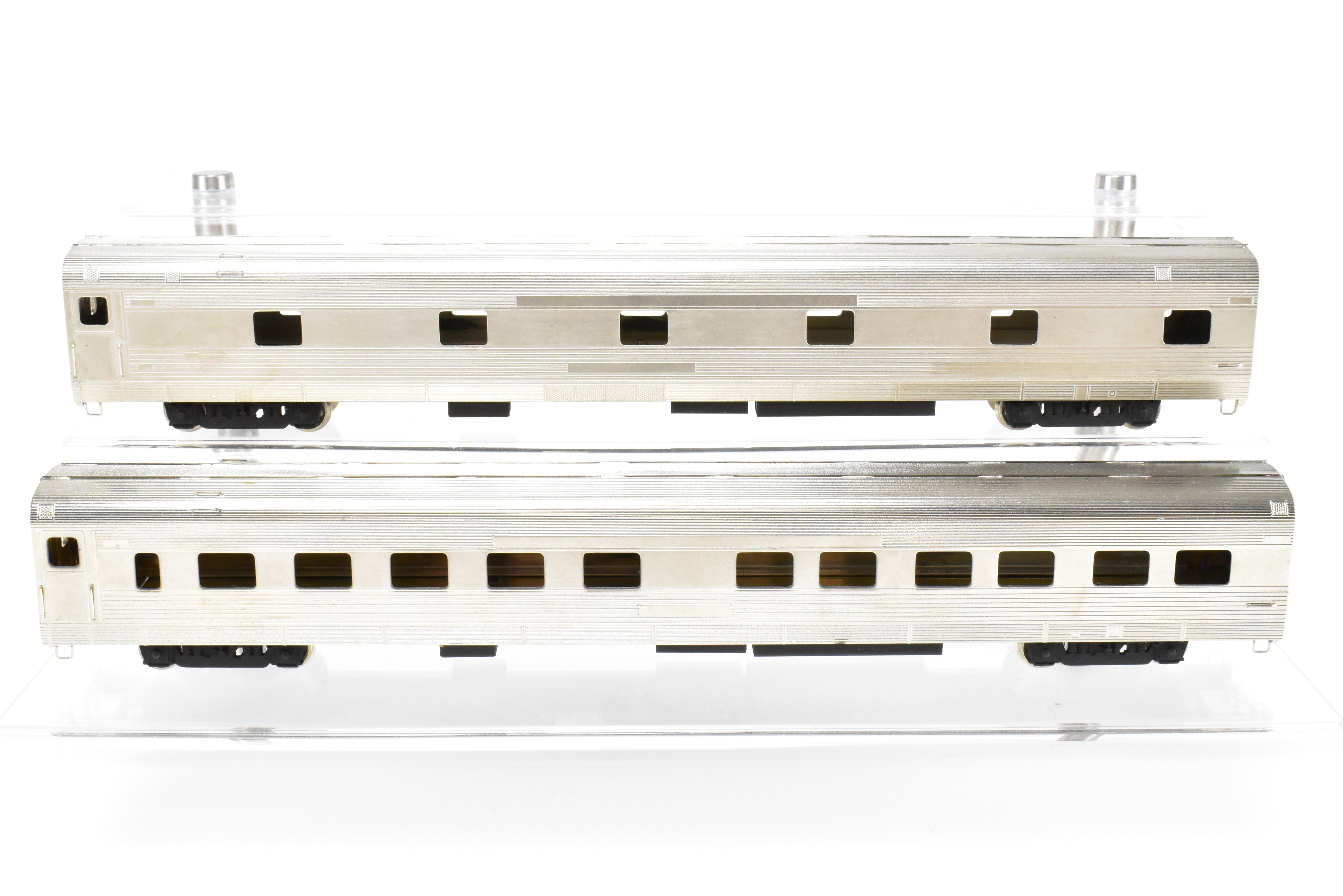 HO Scale Brass NPP Nickel - Plated California Zephyr Pullman Roomette Sleeper Set