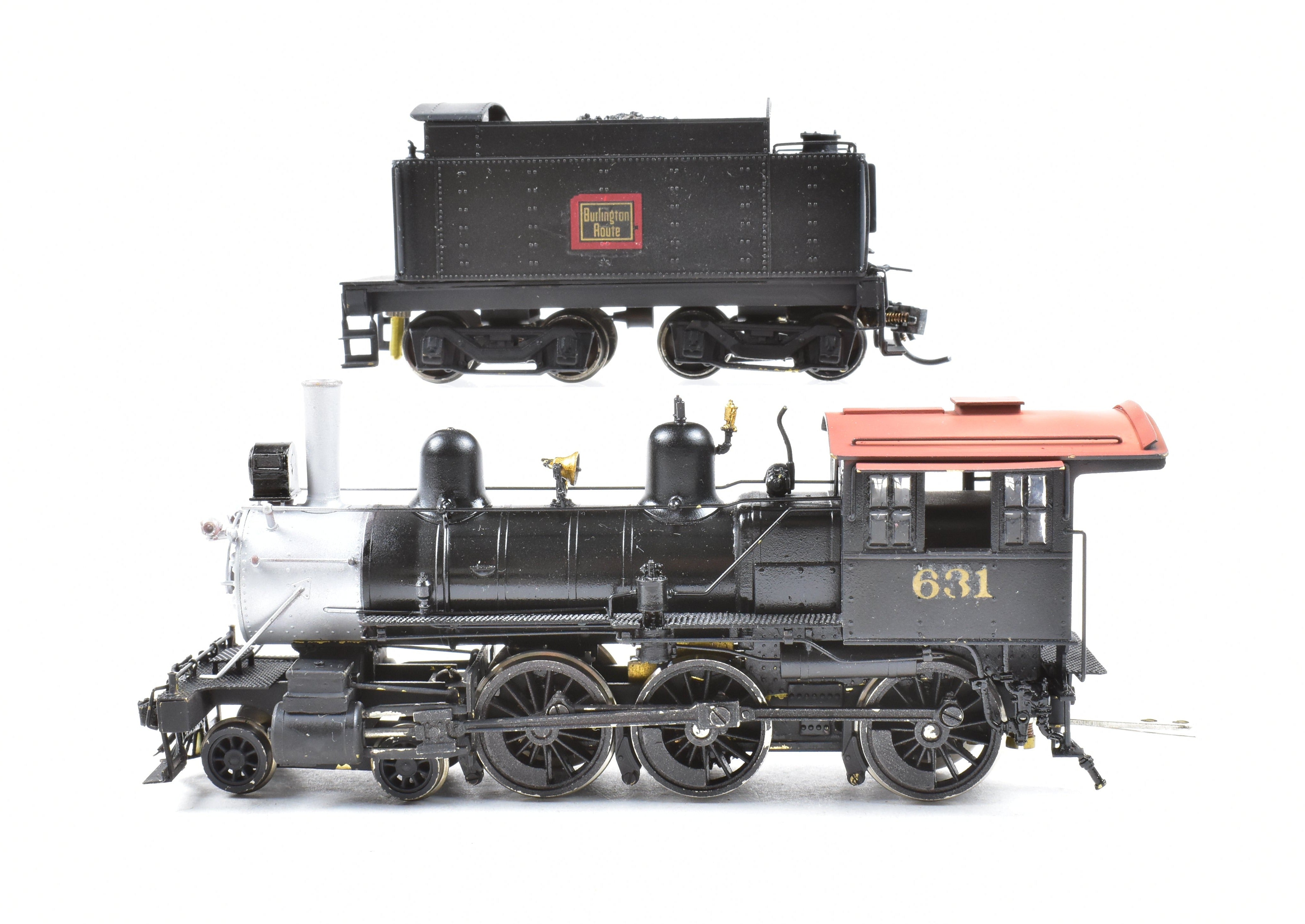 HO Scale Custom Painted Nickel Plate Products CB&Q Burlington Route K-2 4-6-0 Ten Wheeler Brass Model