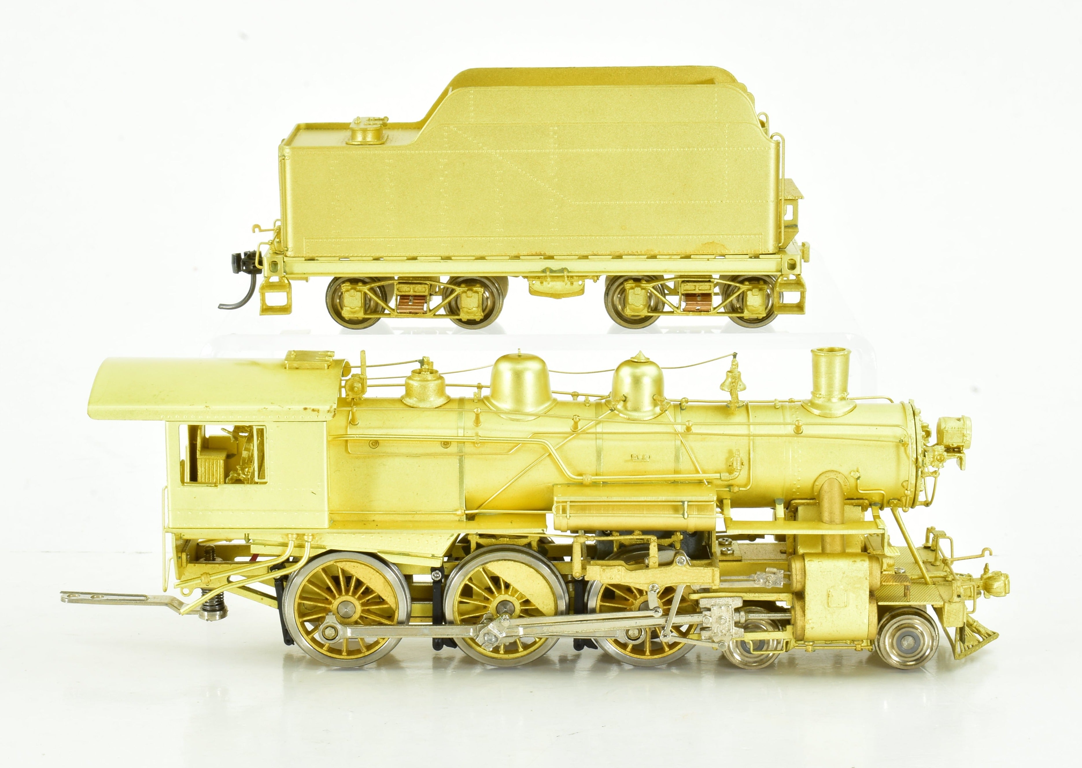 HO Scale Brass Nickel - Plated Steam Locomotive Model: New York Ontario & Western Class E 4 - 6 - 0 by Nickel Plate Products