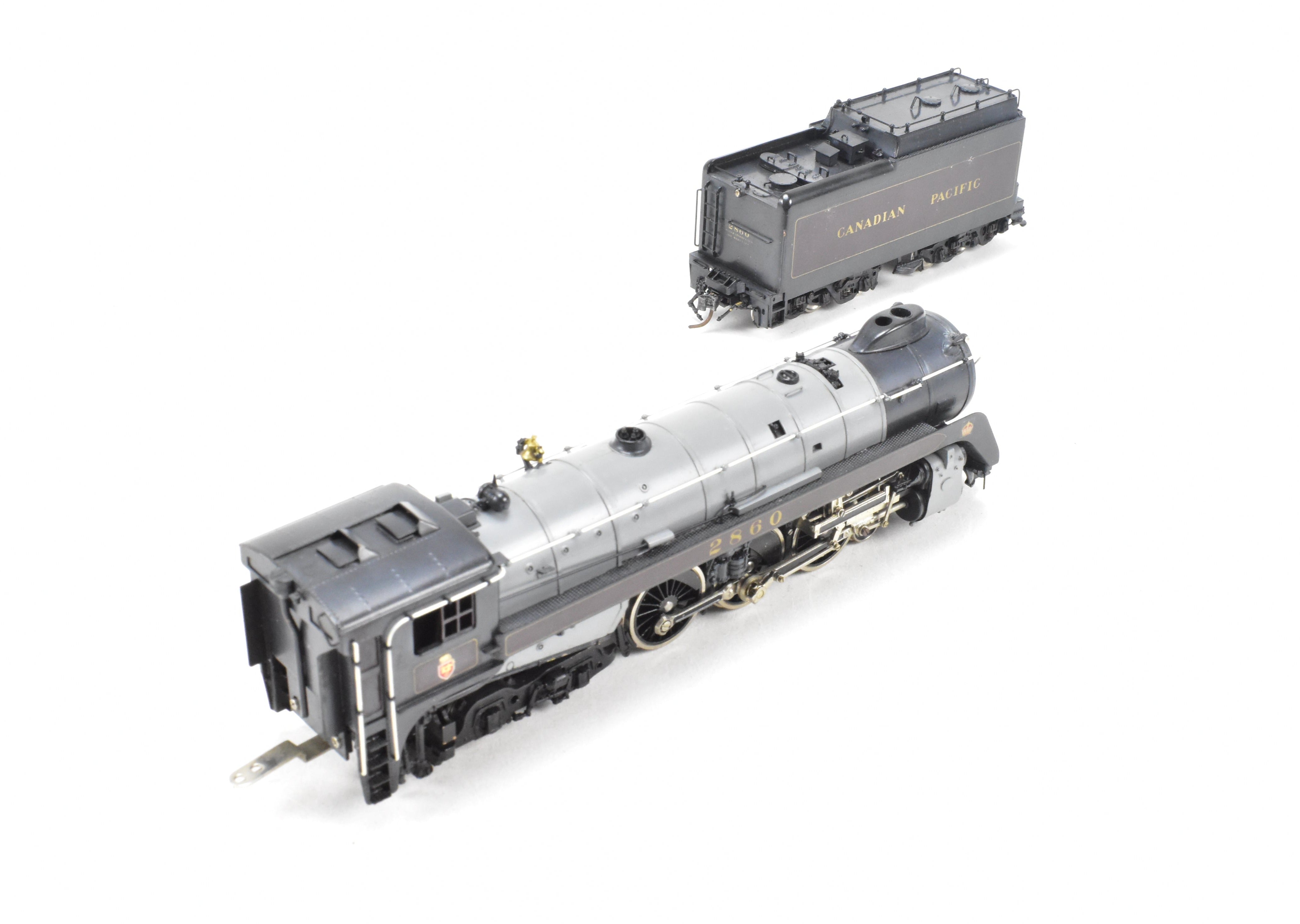 HO Scale Brass PFM - Tenshodo CPR Canadian Pacific H-1e #2860 Royal Hudson Factory Painted Model