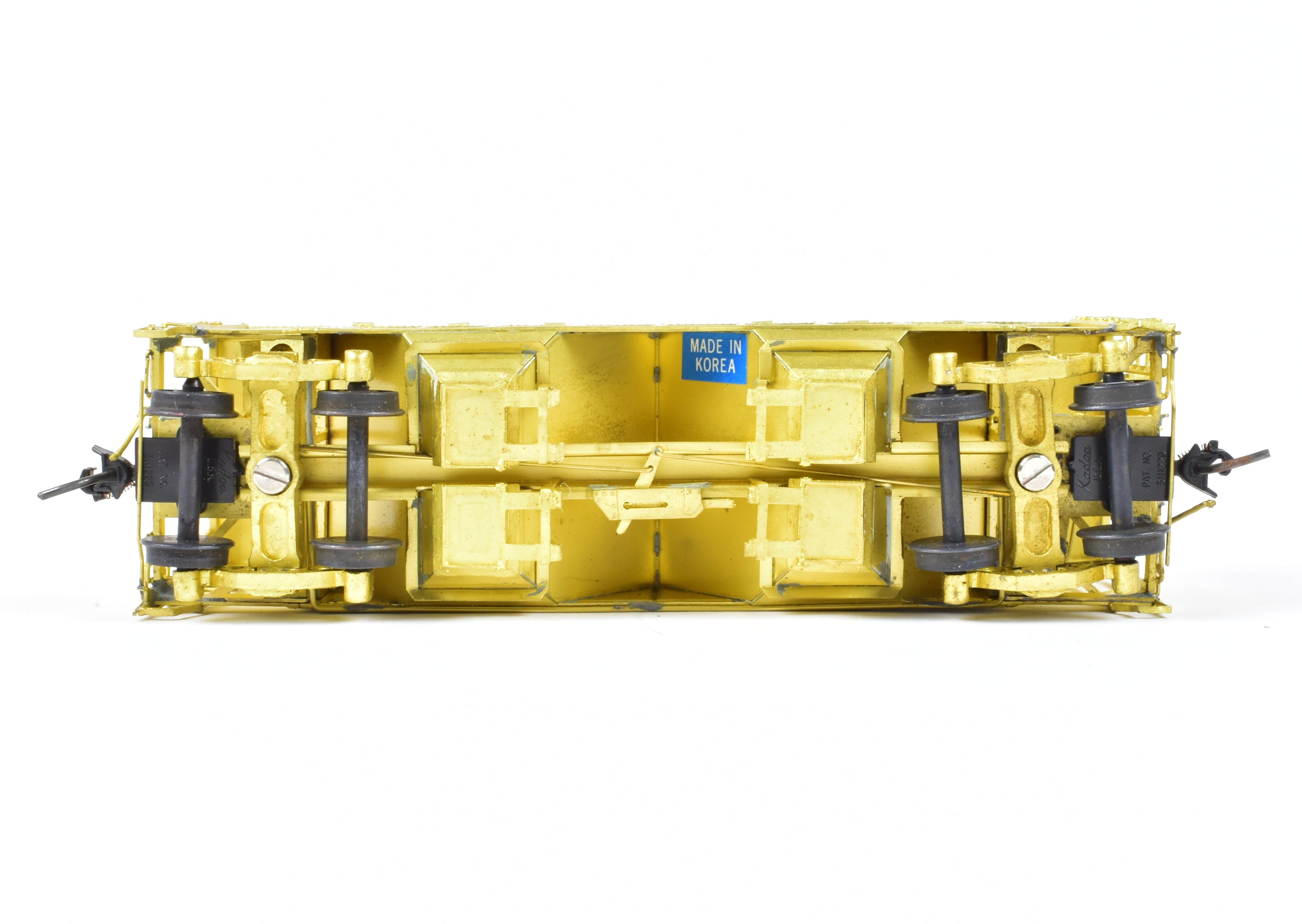 HO Scale Brass 34-Foot Covered Hopper with Closed Sides and Square Hatches from Pecos River Brass for Various Roads ACF